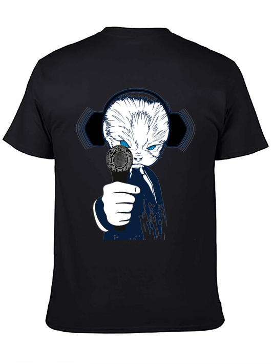 Tech Cat Graphic T-Shirt - Black