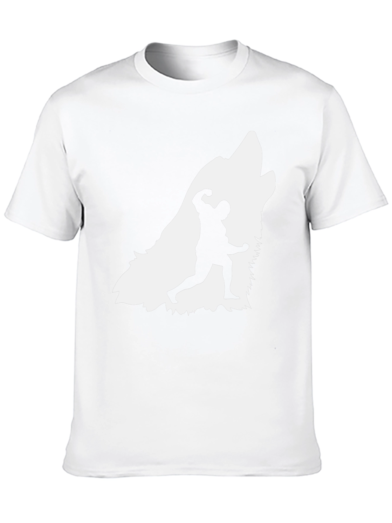 Wolf Bodybuilder Graphic Tee - Black