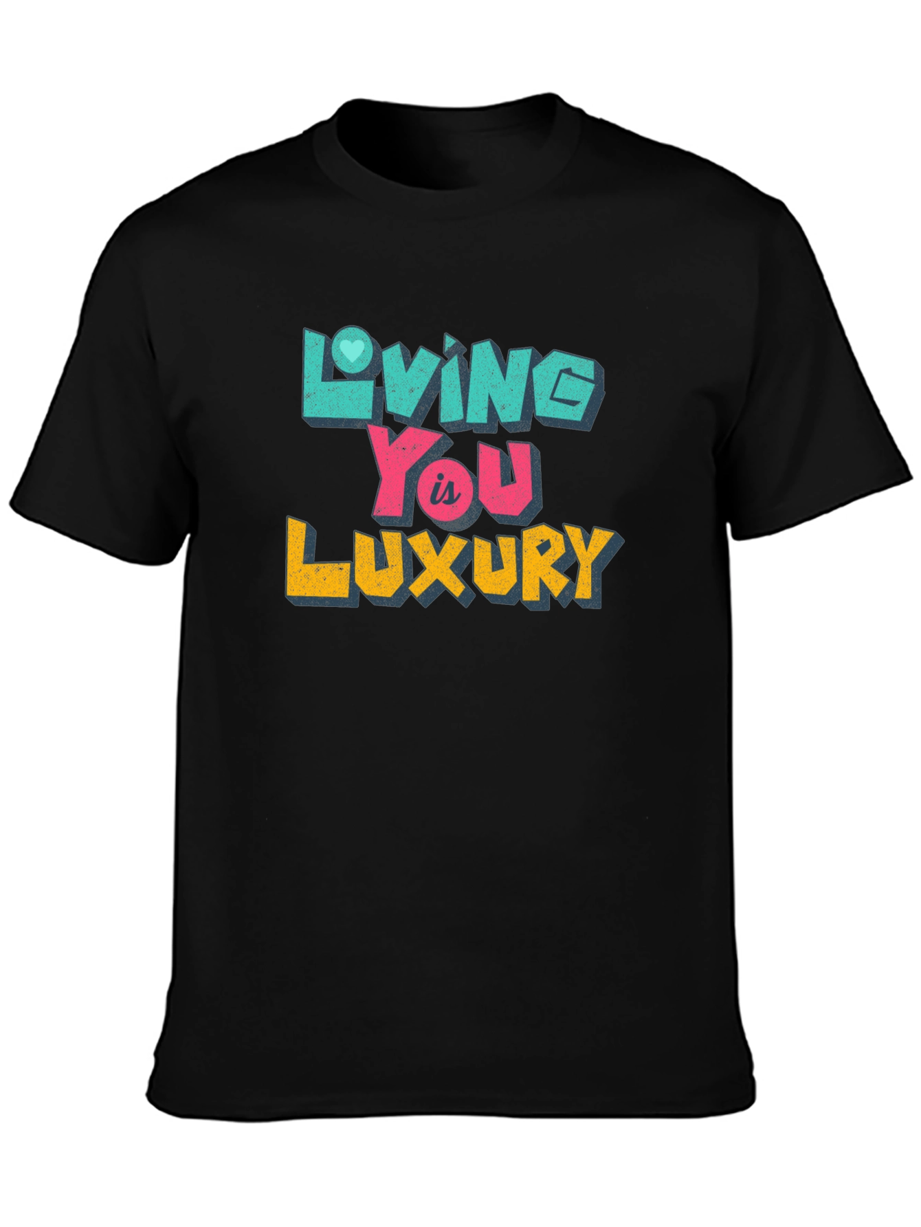 Living You is Luxury Black Graphic Tee