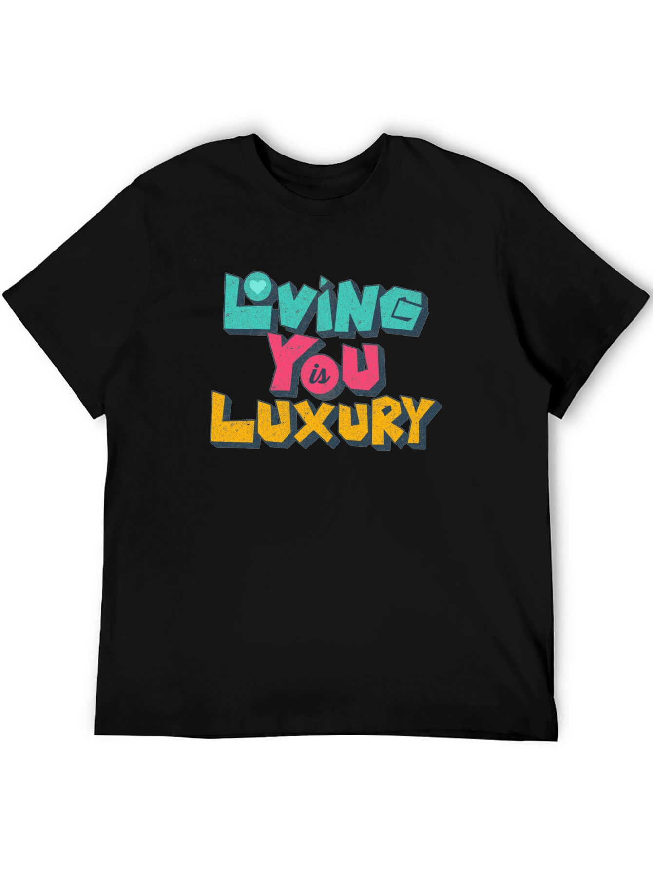 Living You is Luxury Black Graphic Tee