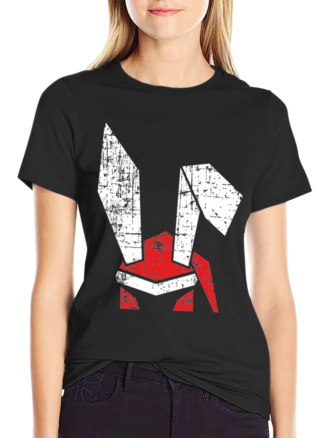 Geometric Bunny Graphic T-Shirt