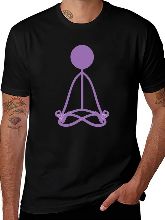 Zen Stick Figure Black T-Shirt