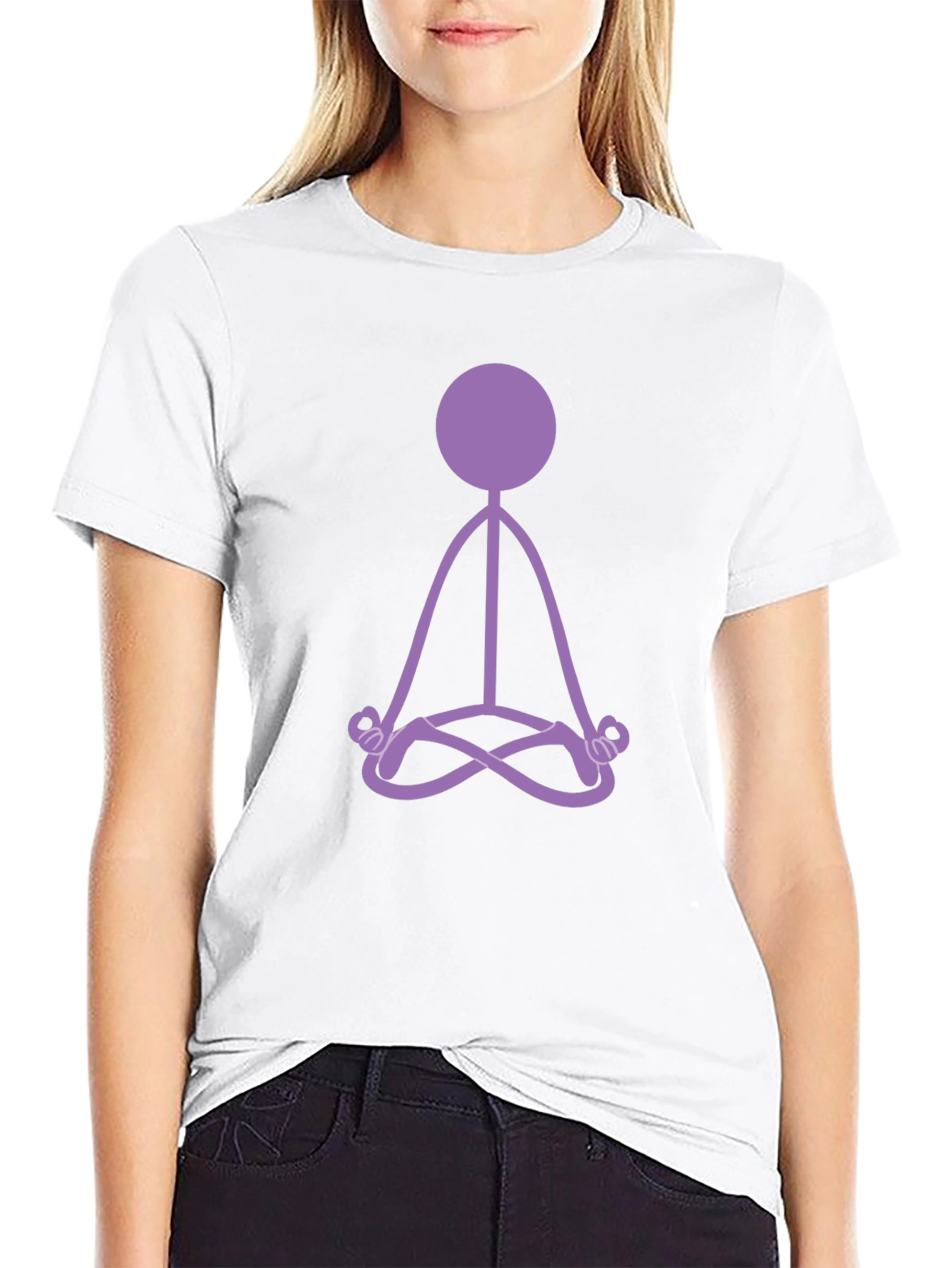 Zen Stick Figure Black T-Shirt