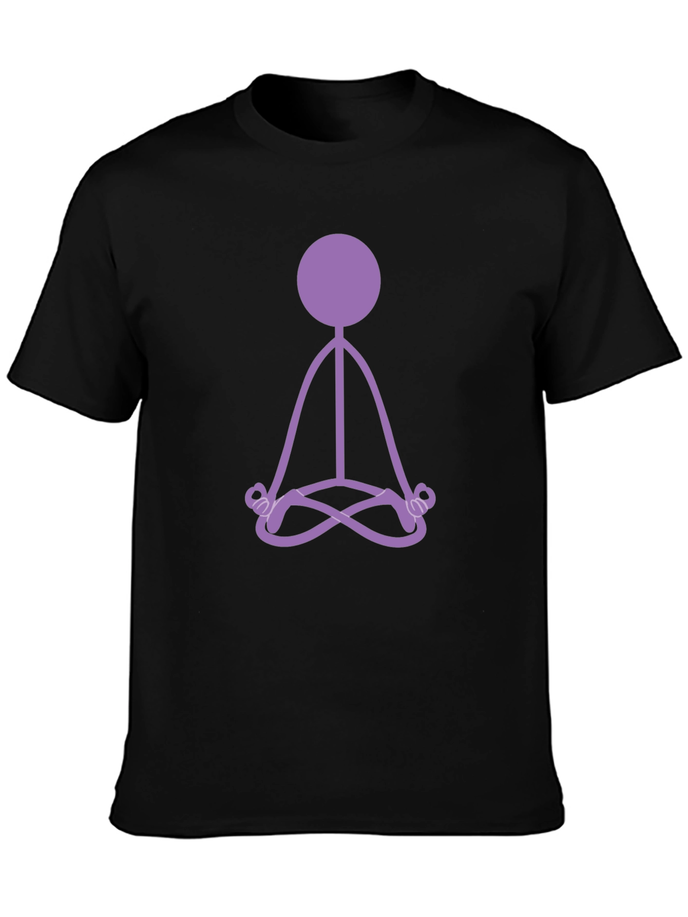 Zen Stick Figure Black T-Shirt