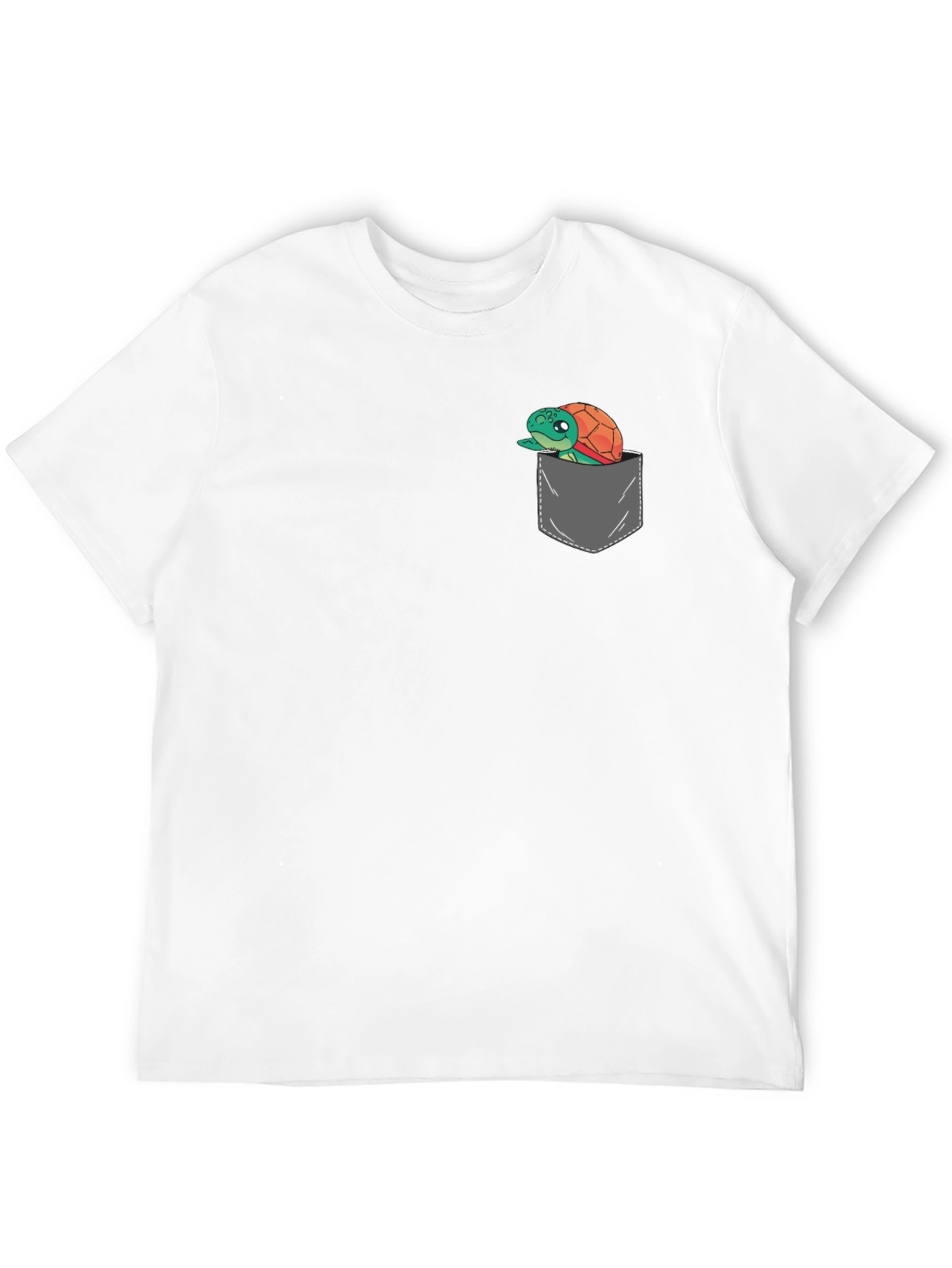 Turtle in Pocket Graphic T-Shirt