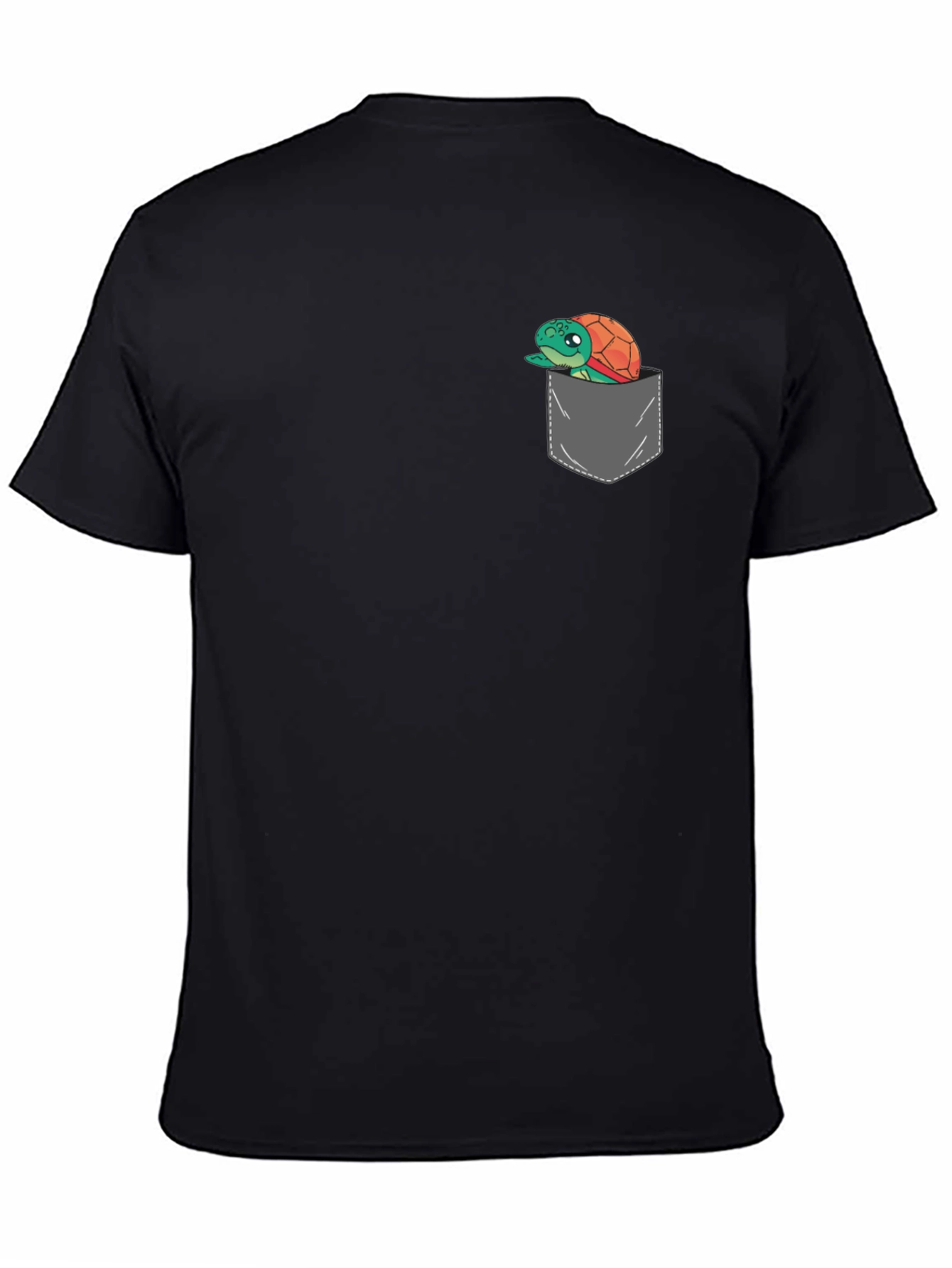 Turtle in Pocket Graphic T-Shirt