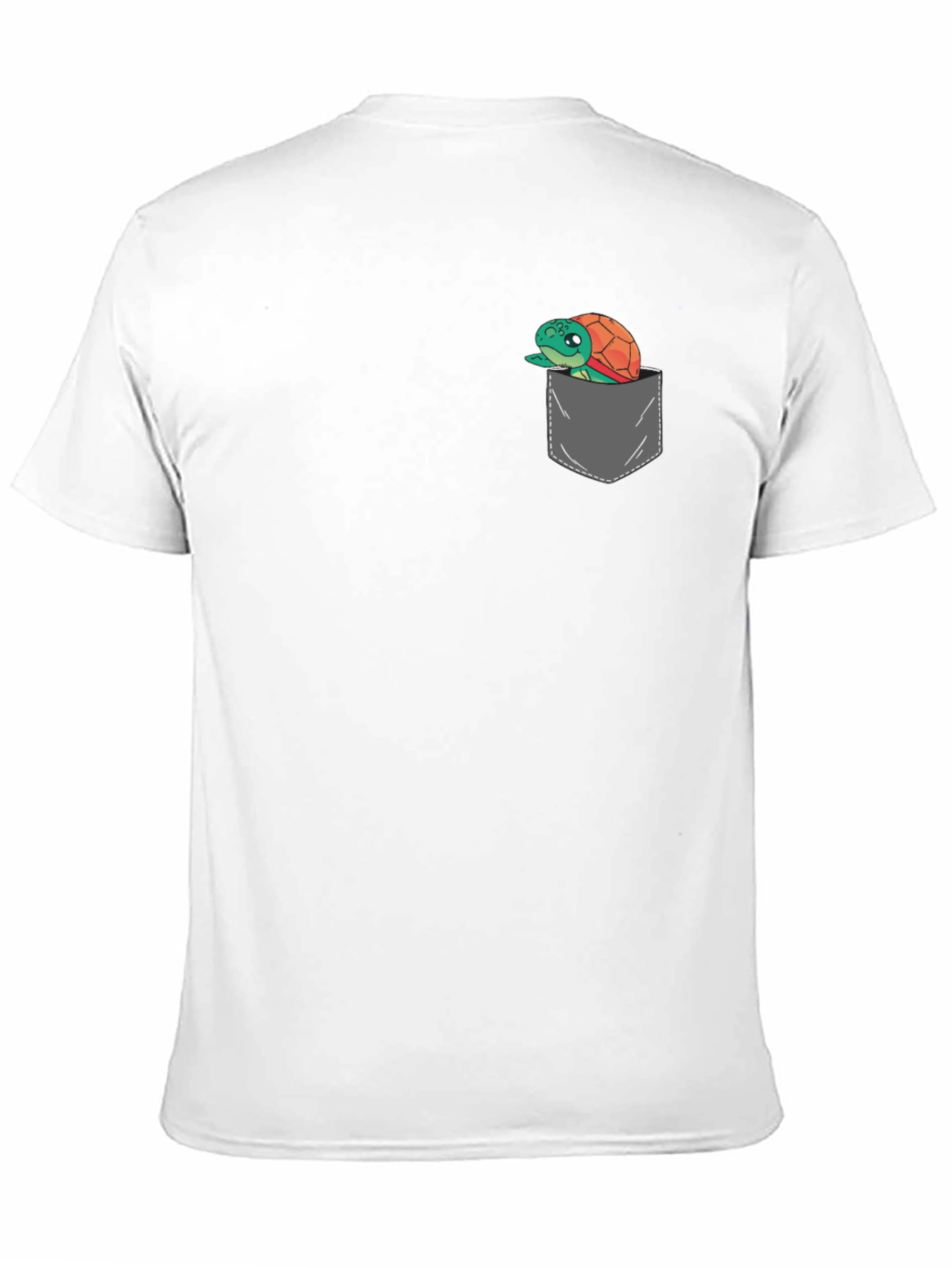 Turtle in Pocket Graphic T-Shirt