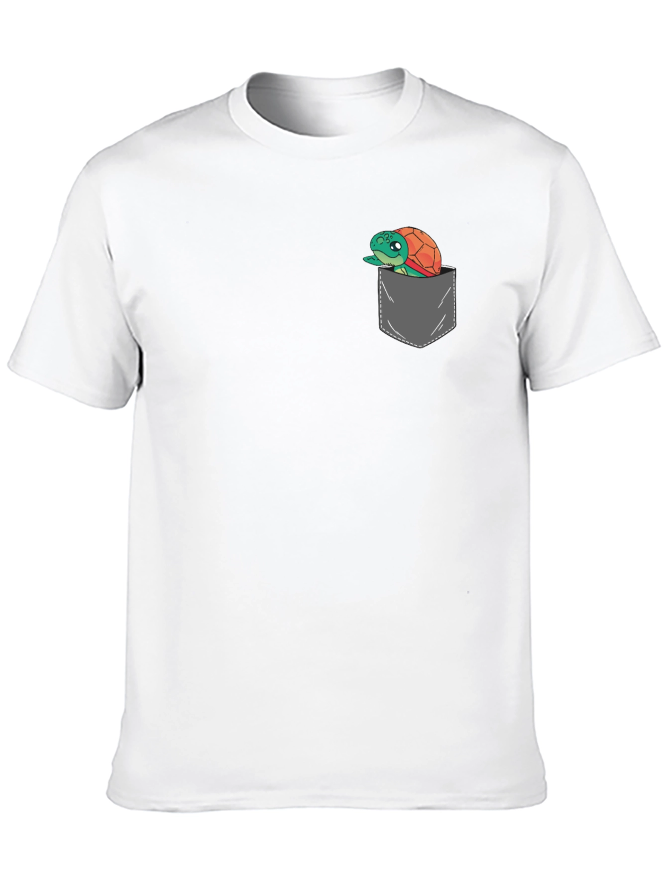 Turtle in Pocket Graphic T-Shirt