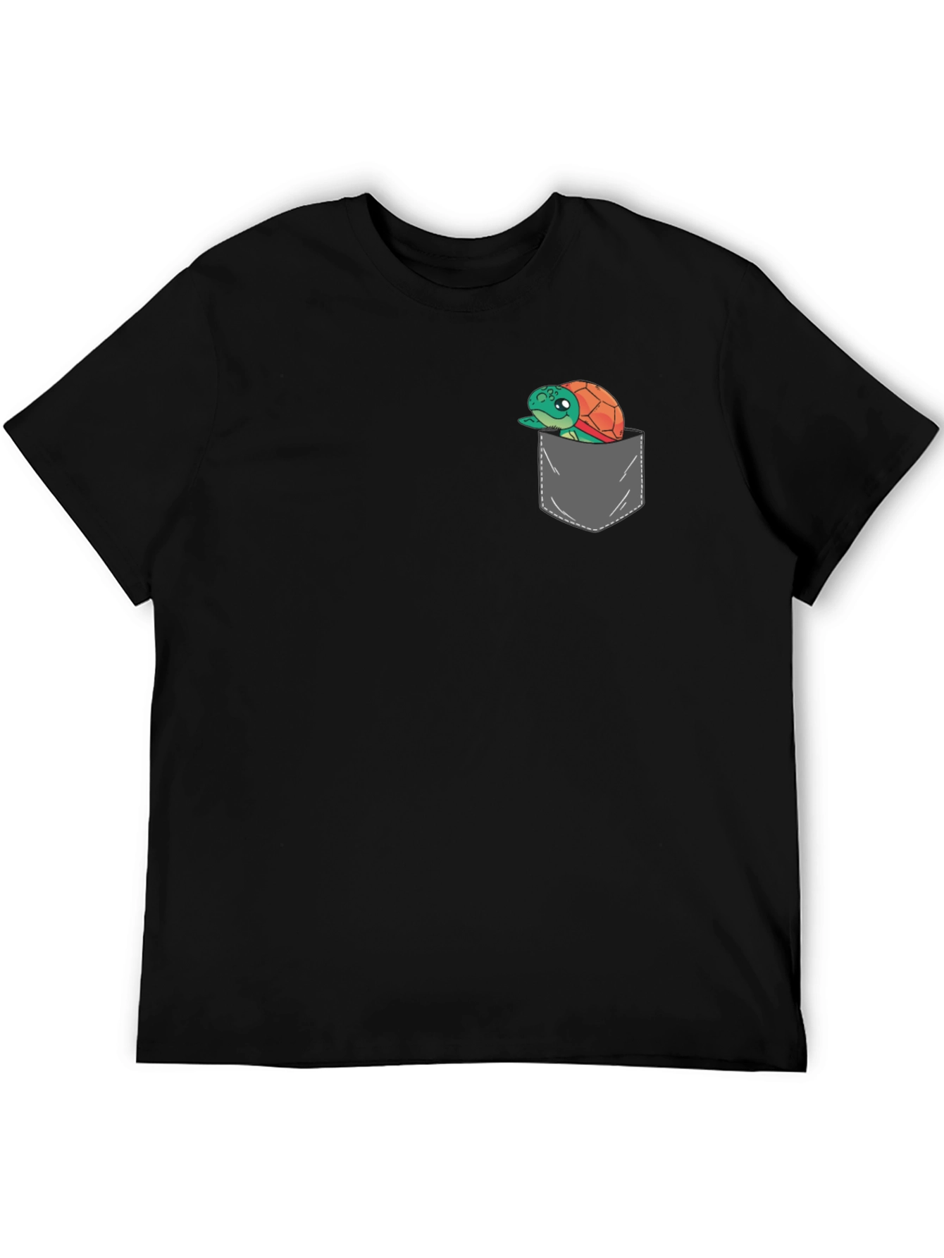 Turtle in Pocket Graphic T-Shirt