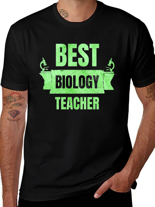 Best Biology Teacher T-Shirt Microscope Graphic