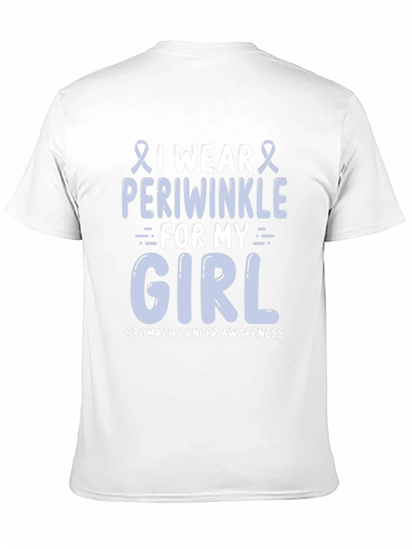 Periwinkle Ribbon Stomach Cancer Awareness T-Shirt