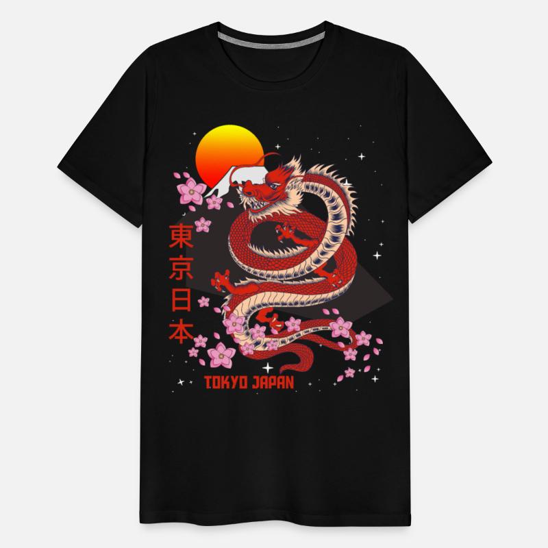 Japanese Tokyo Dragon Asian Vintage Retro Style