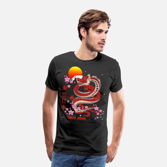 Japanese Tokyo Dragon Asian Vintage Retro Style