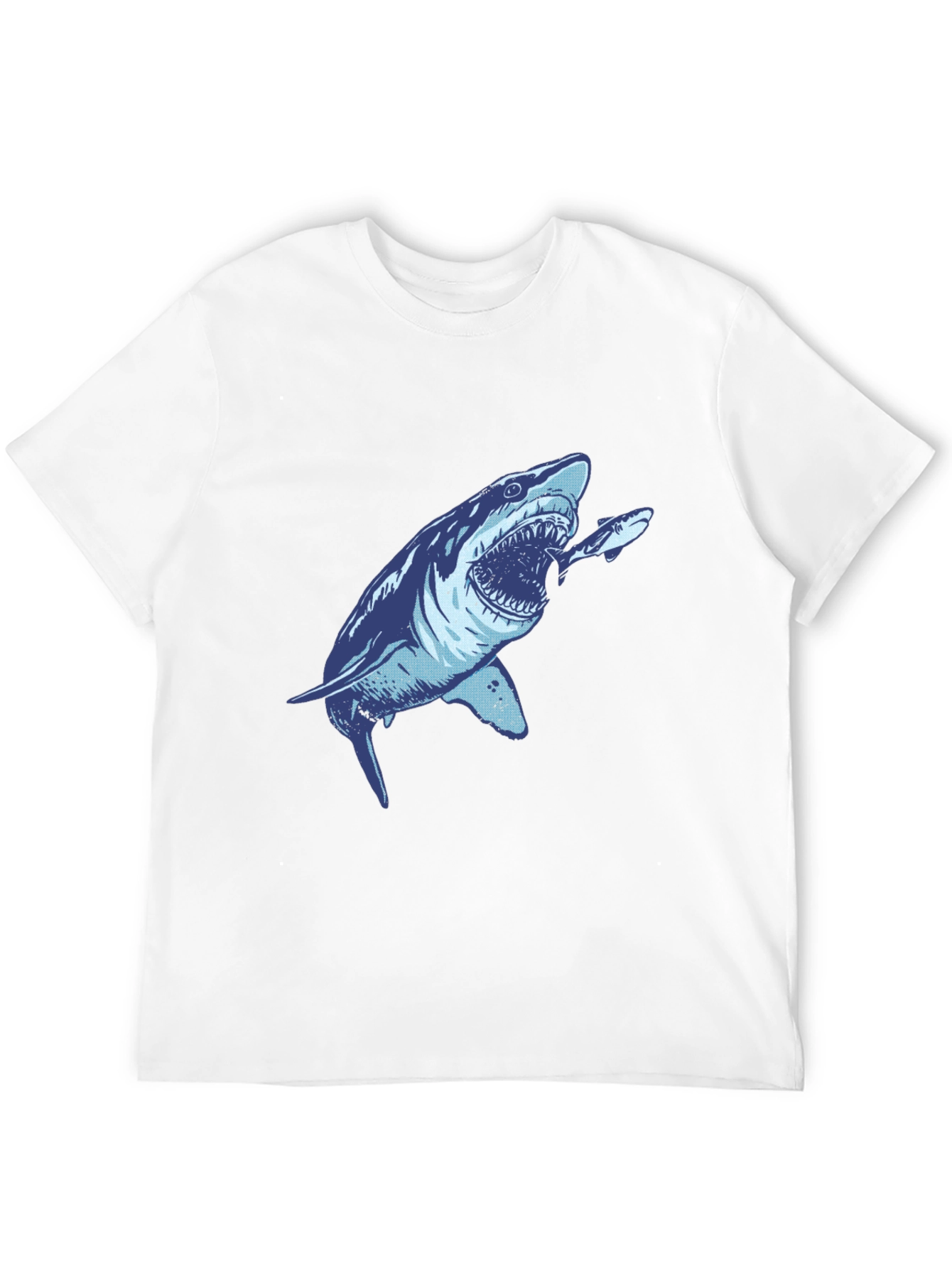 Shark Attack Graphic Tee - Mens Black T-Shirt