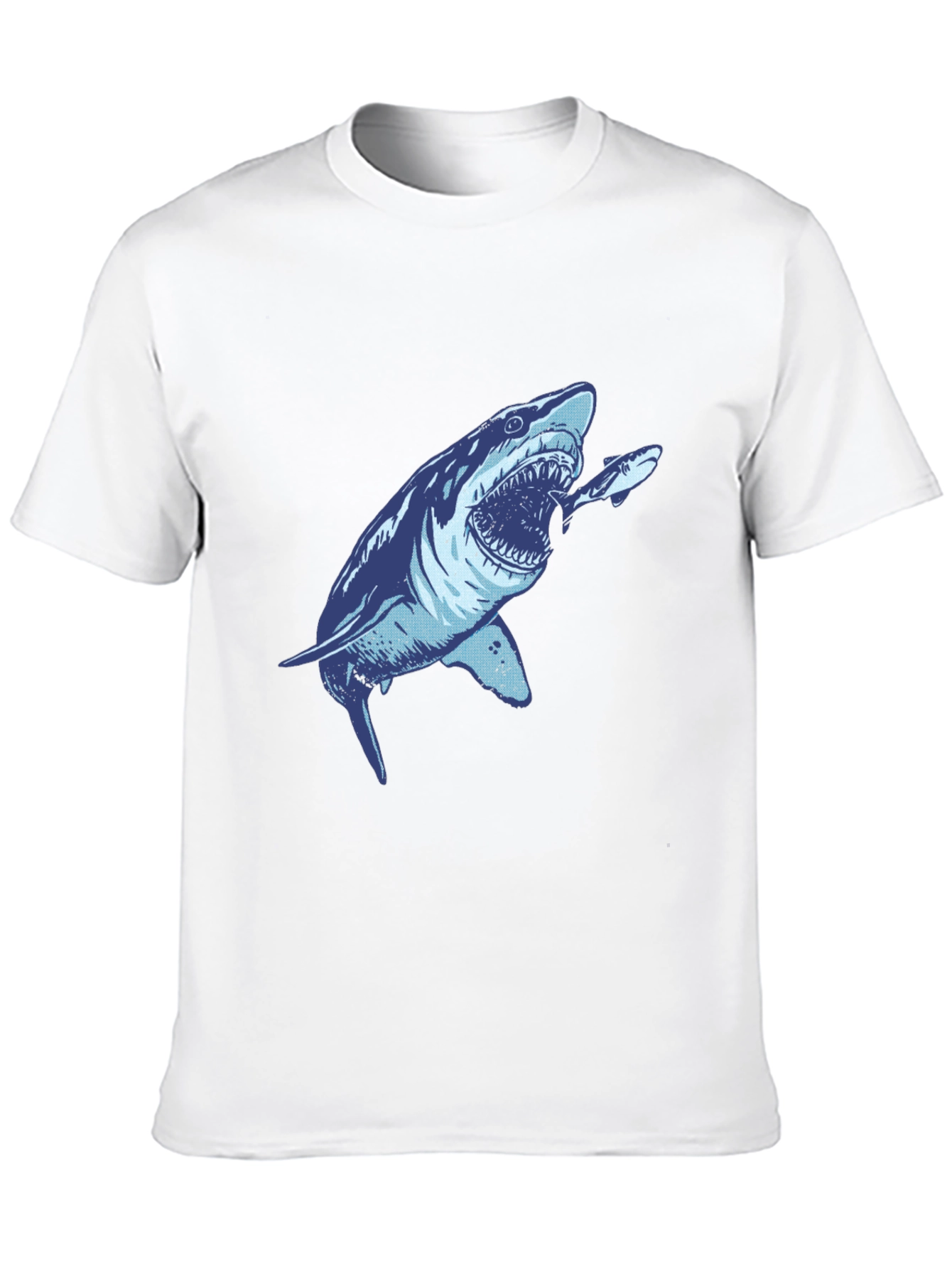 Shark Attack Graphic Tee - Mens Black T-Shirt