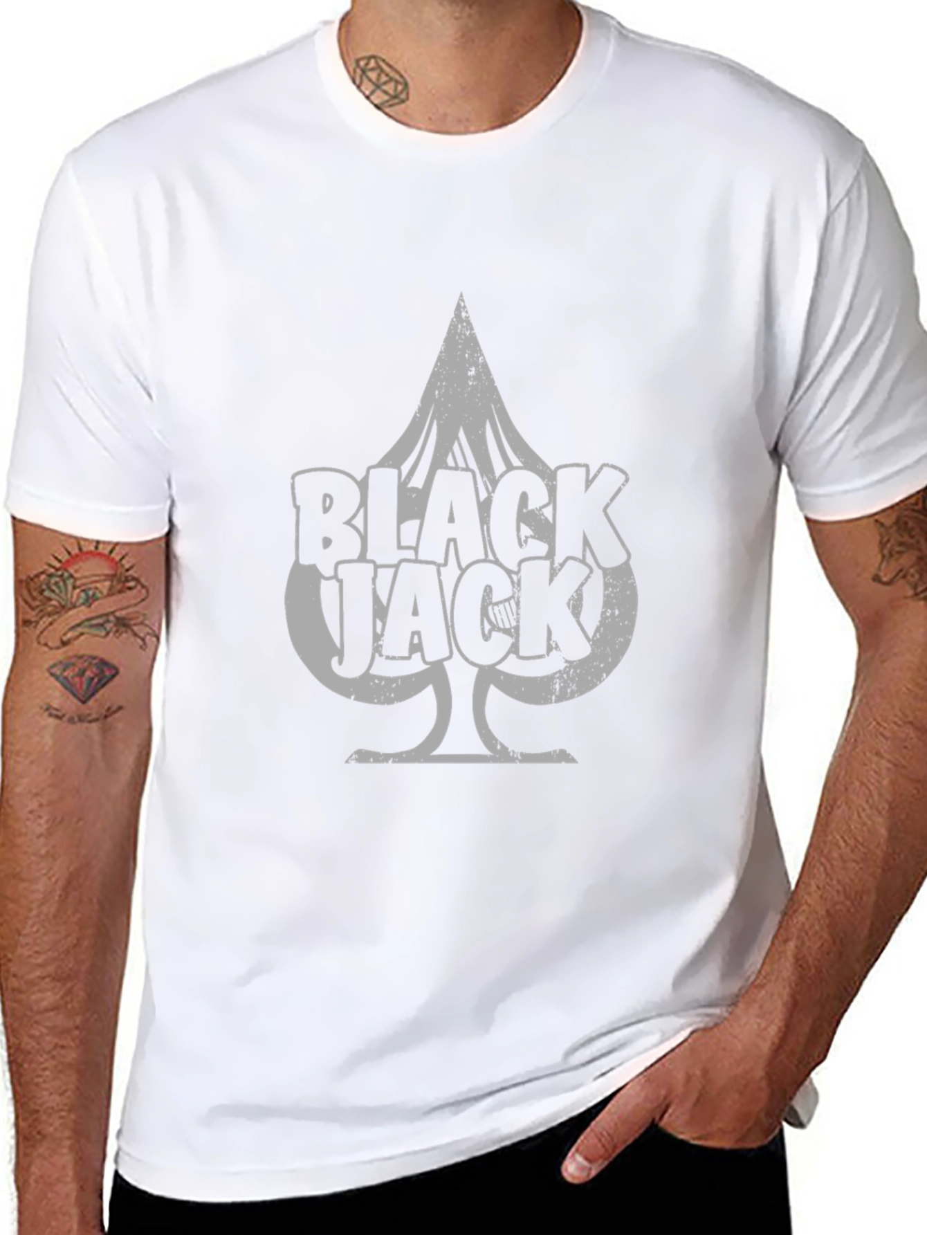 Black Jack Ace Spade Graphic T-Shirt
