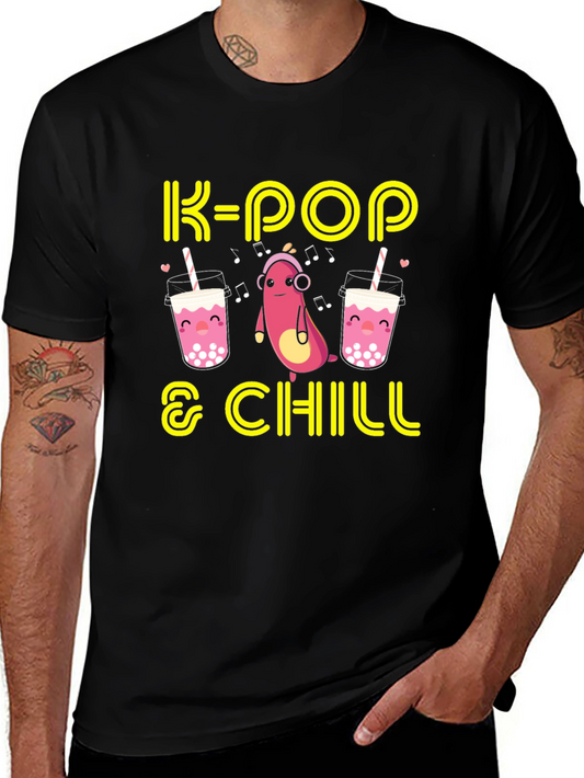 K-Pop & Chill Graphic Tee - Trendy Music Lover Shirt