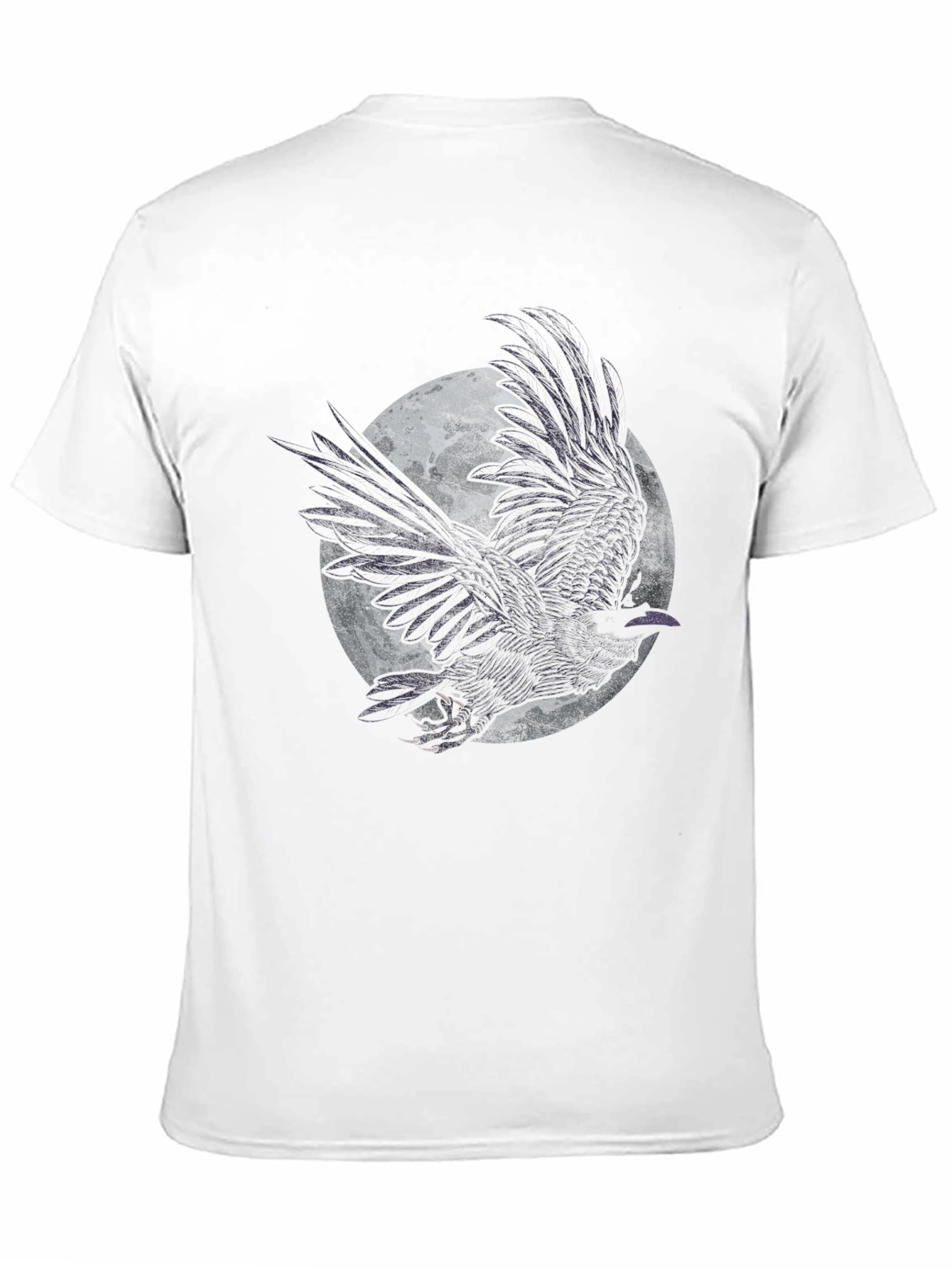 Raven Moon Graphic Tee - Black Cotton T-Shirt