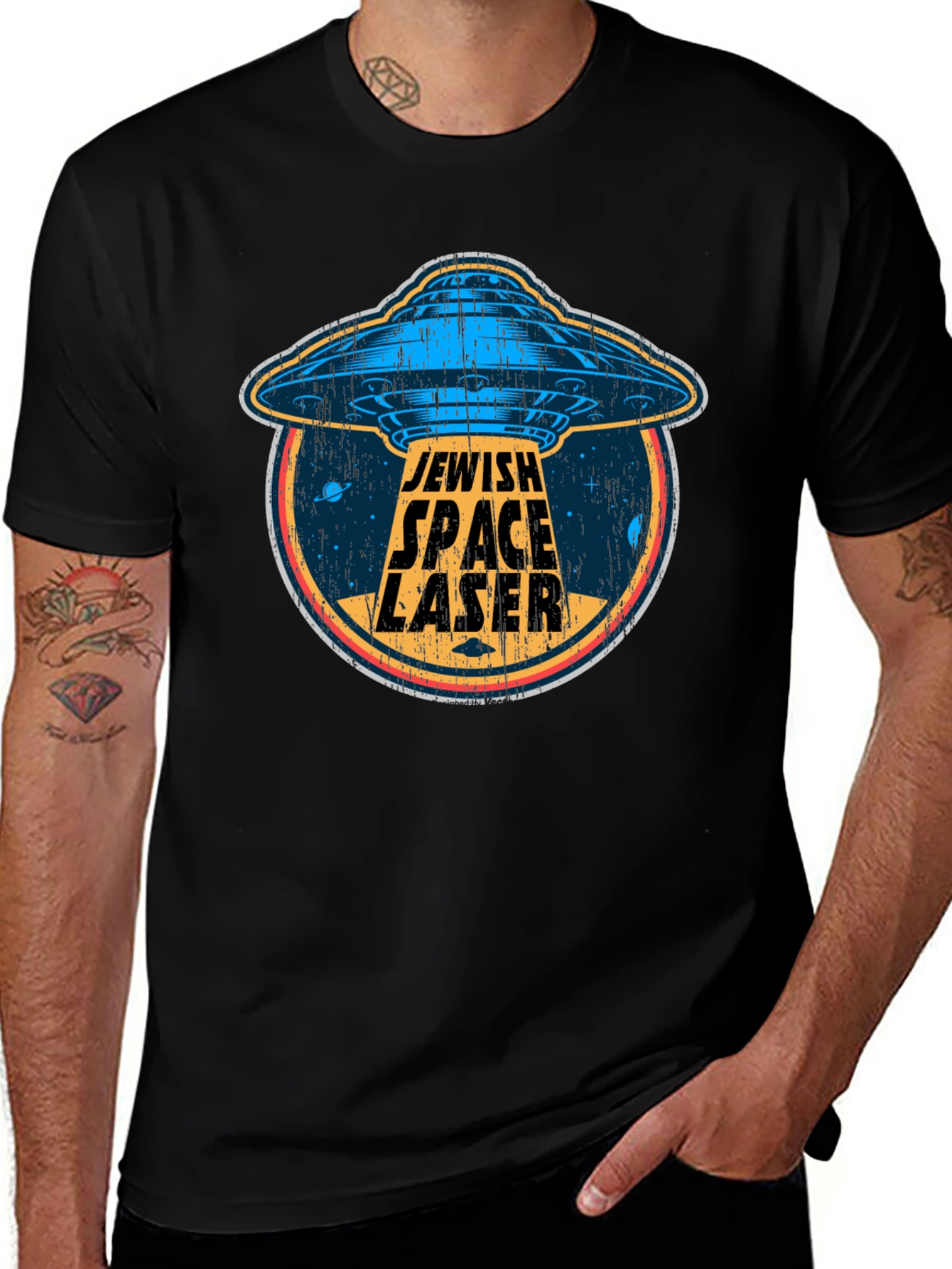 Jewish Space Laser T-Shirt - Novelty Graphic Tee