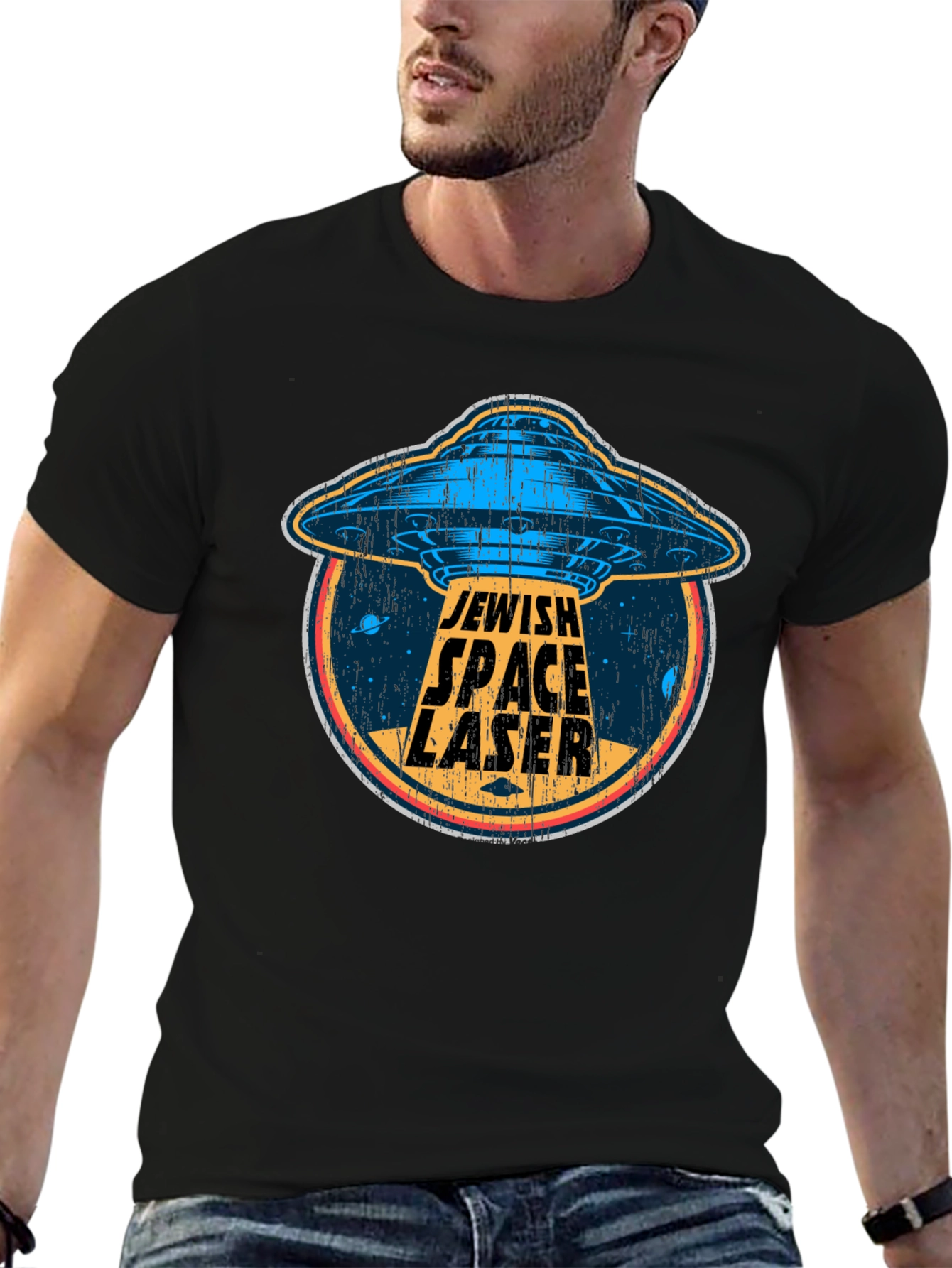 Jewish Space Laser T-Shirt - Novelty Graphic Tee