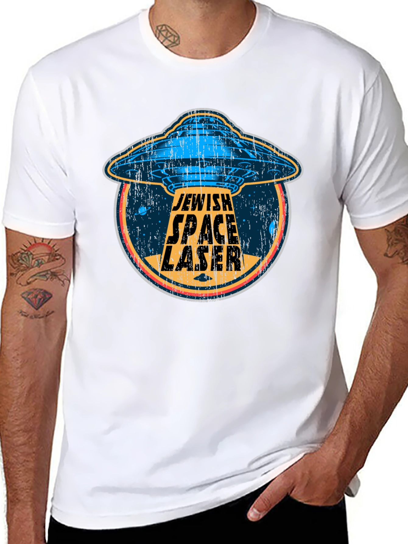 Jewish Space Laser T-Shirt - Novelty Graphic Tee