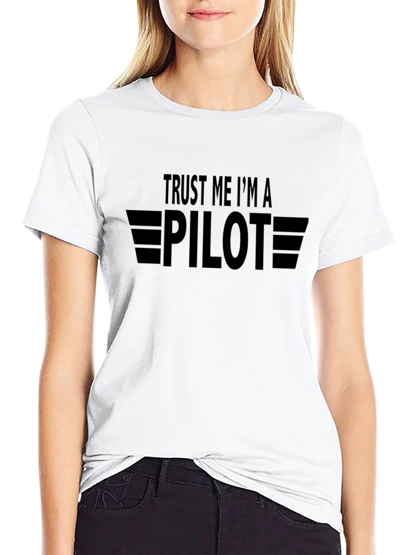 Trust Me Im a Pilot Black T-Shirt