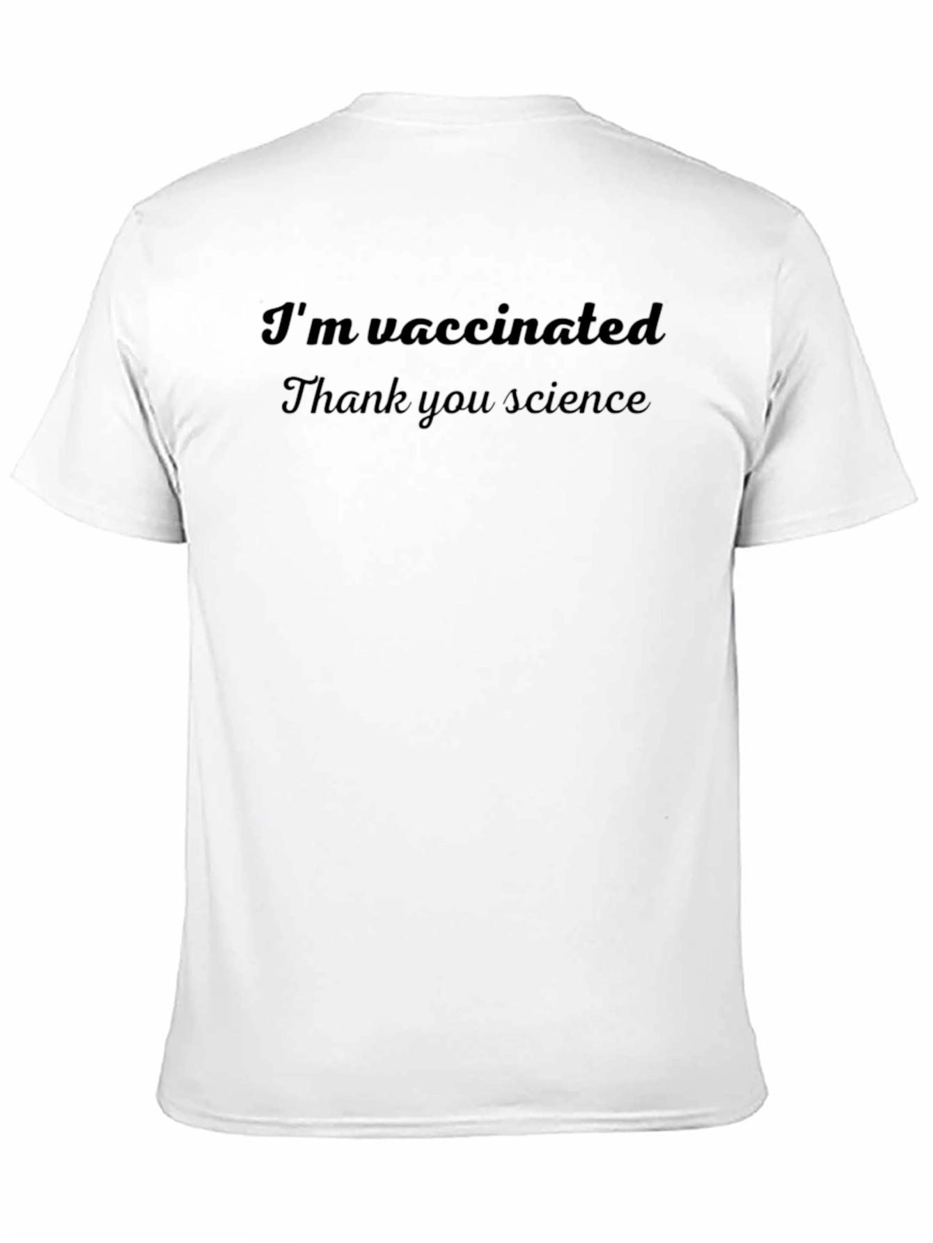 Vaccinated Thank You Science Black T-Shirt