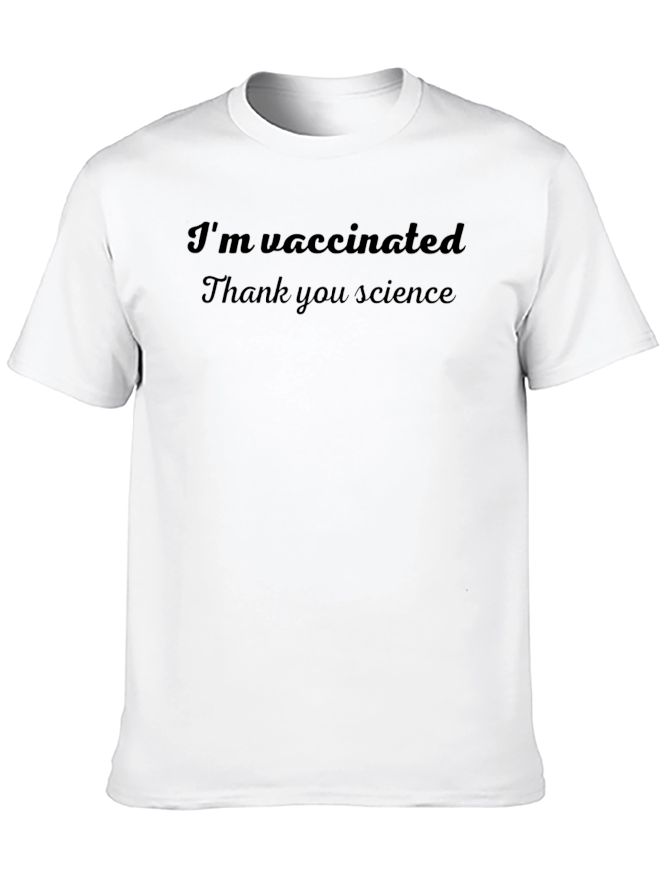 Vaccinated Thank You Science Black T-Shirt