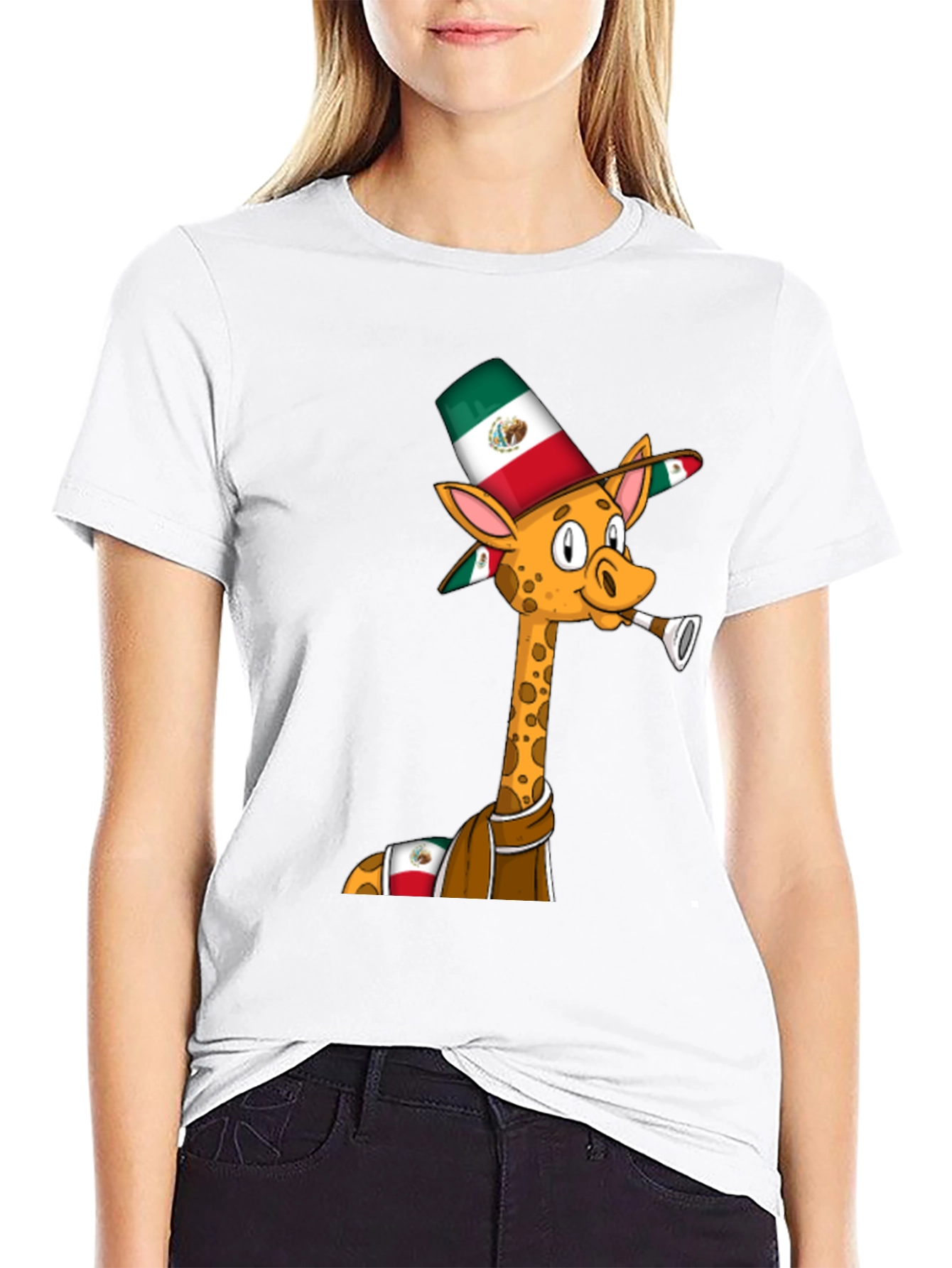 Fiesta Giraffe T-Shirt - Viva Mexico!