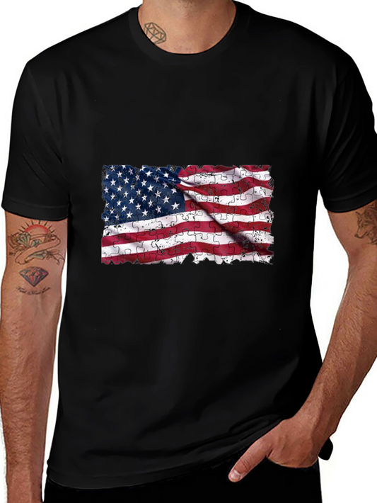 American Flag Puzzle T-Shirt