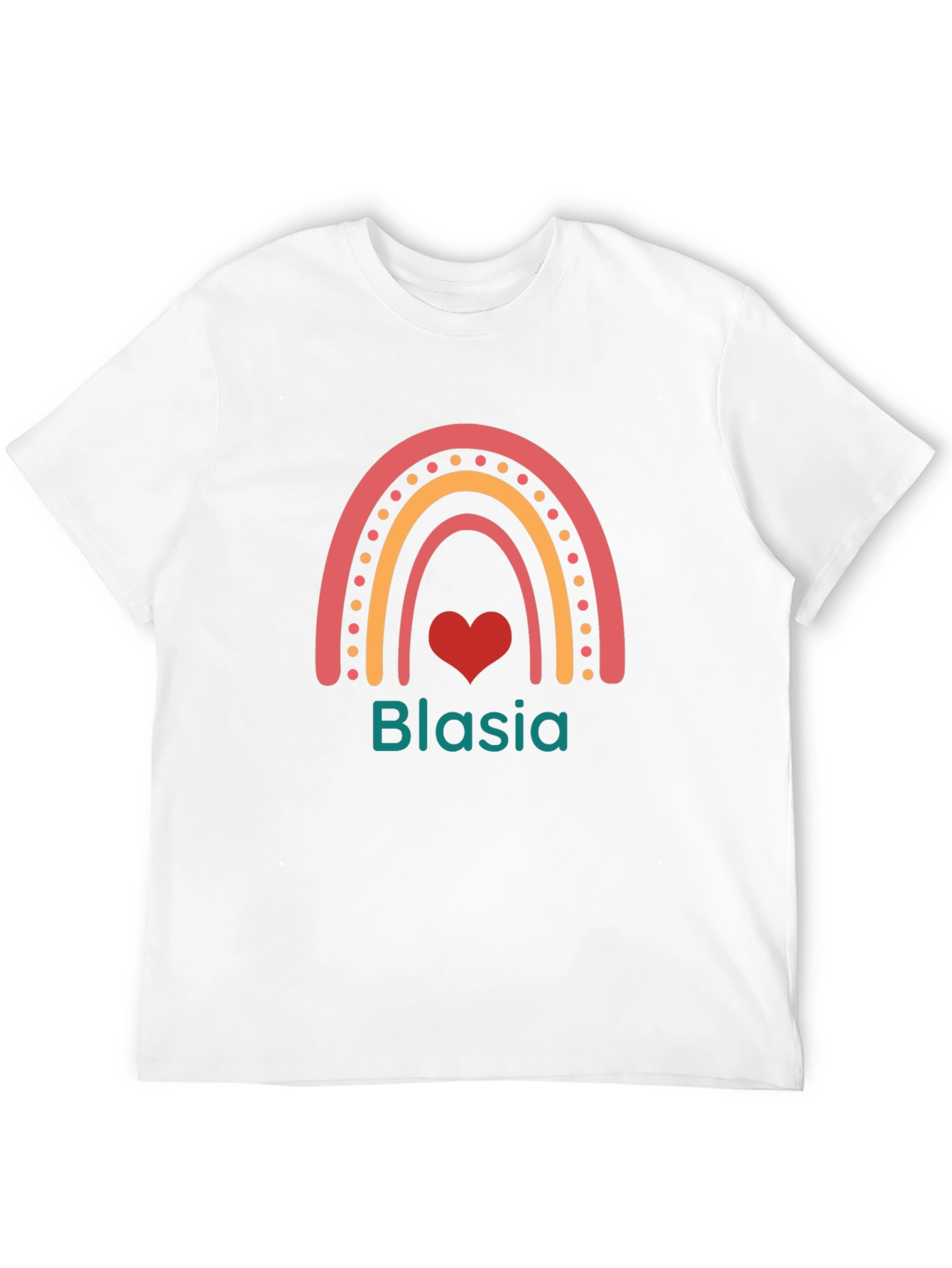 Blasia Rainbow Heart Black T-Shirt