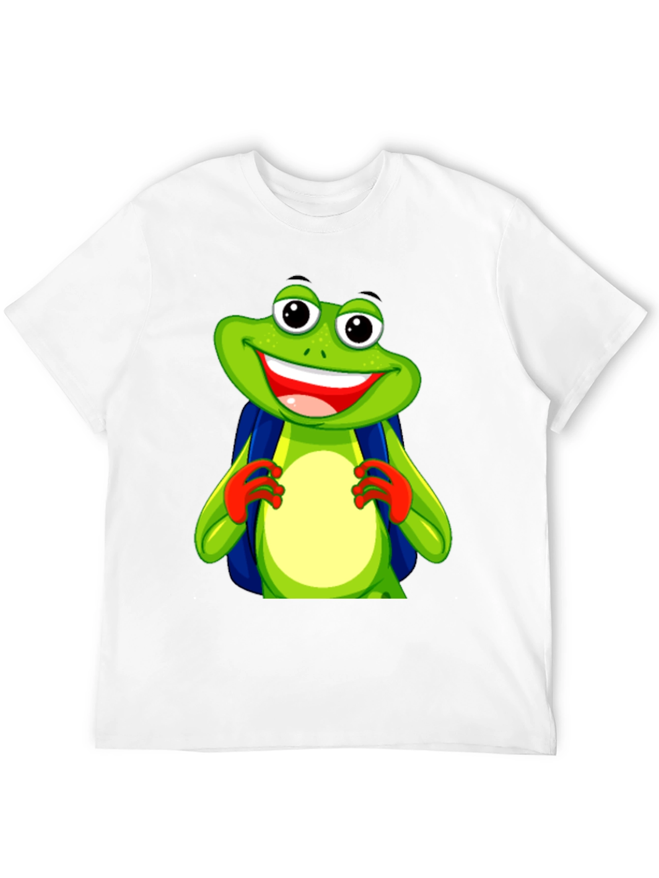 Frog with Backpack Graphic T-Shirt