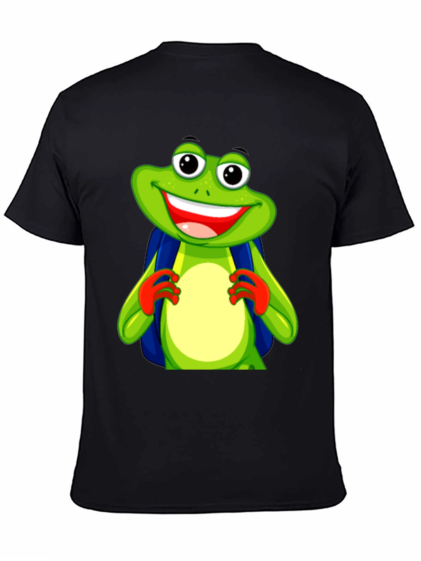 Frog with Backpack Graphic T-Shirt