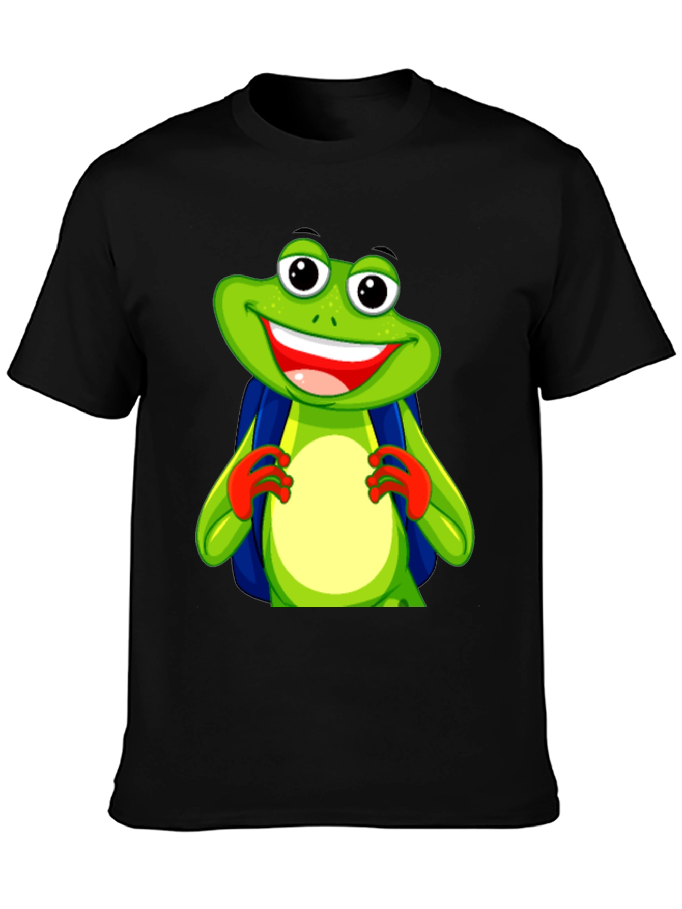 Frog with Backpack Graphic T-Shirt