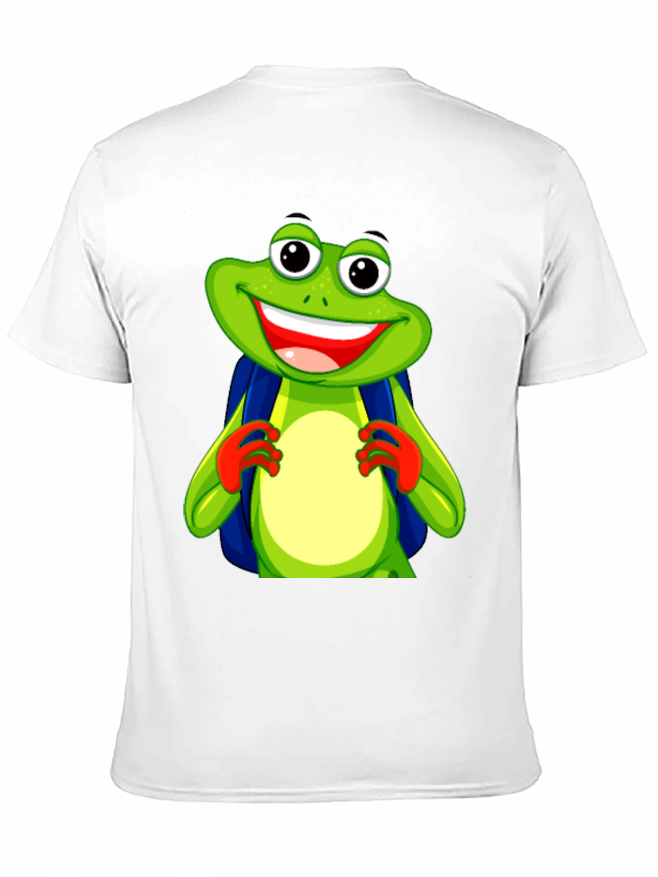 Frog with Backpack Graphic T-Shirt