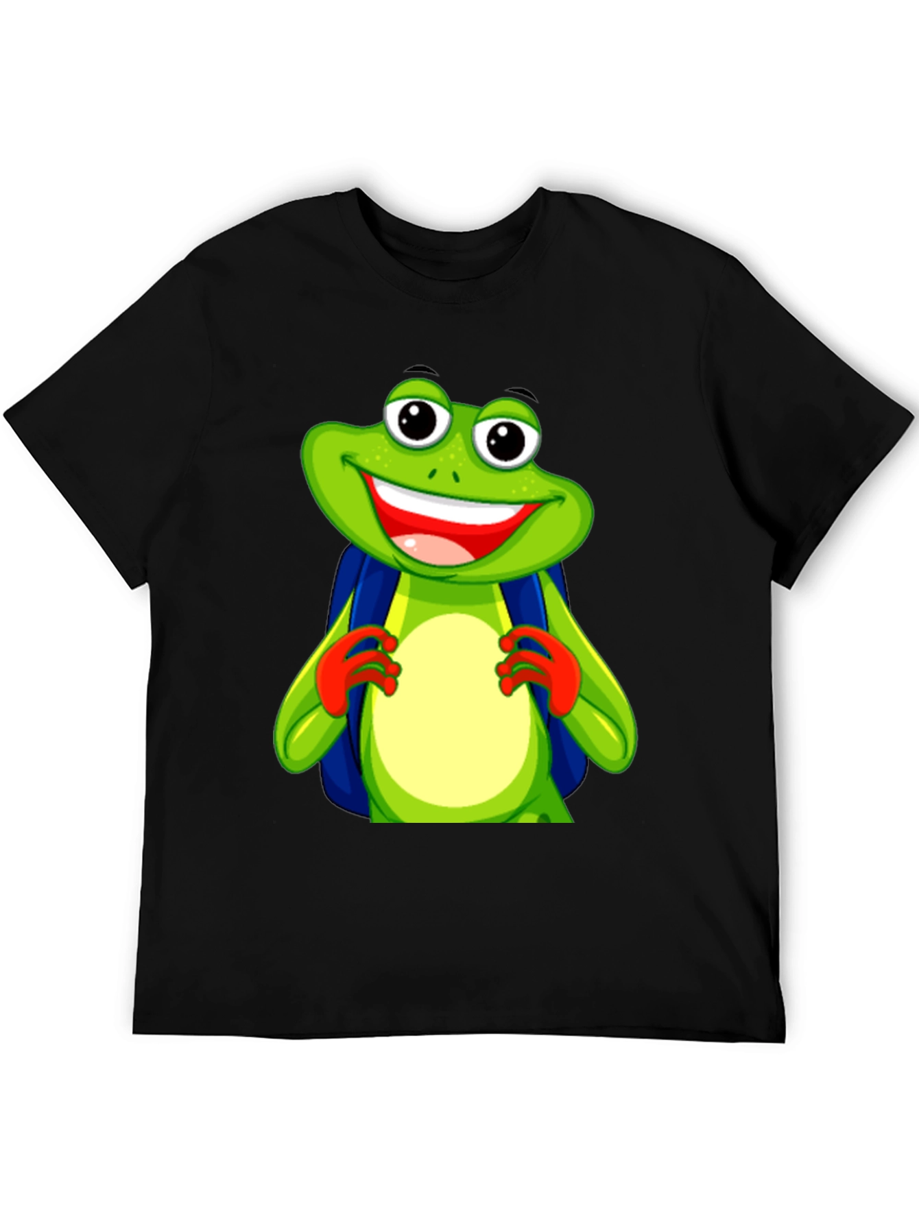 Frog with Backpack Graphic T-Shirt