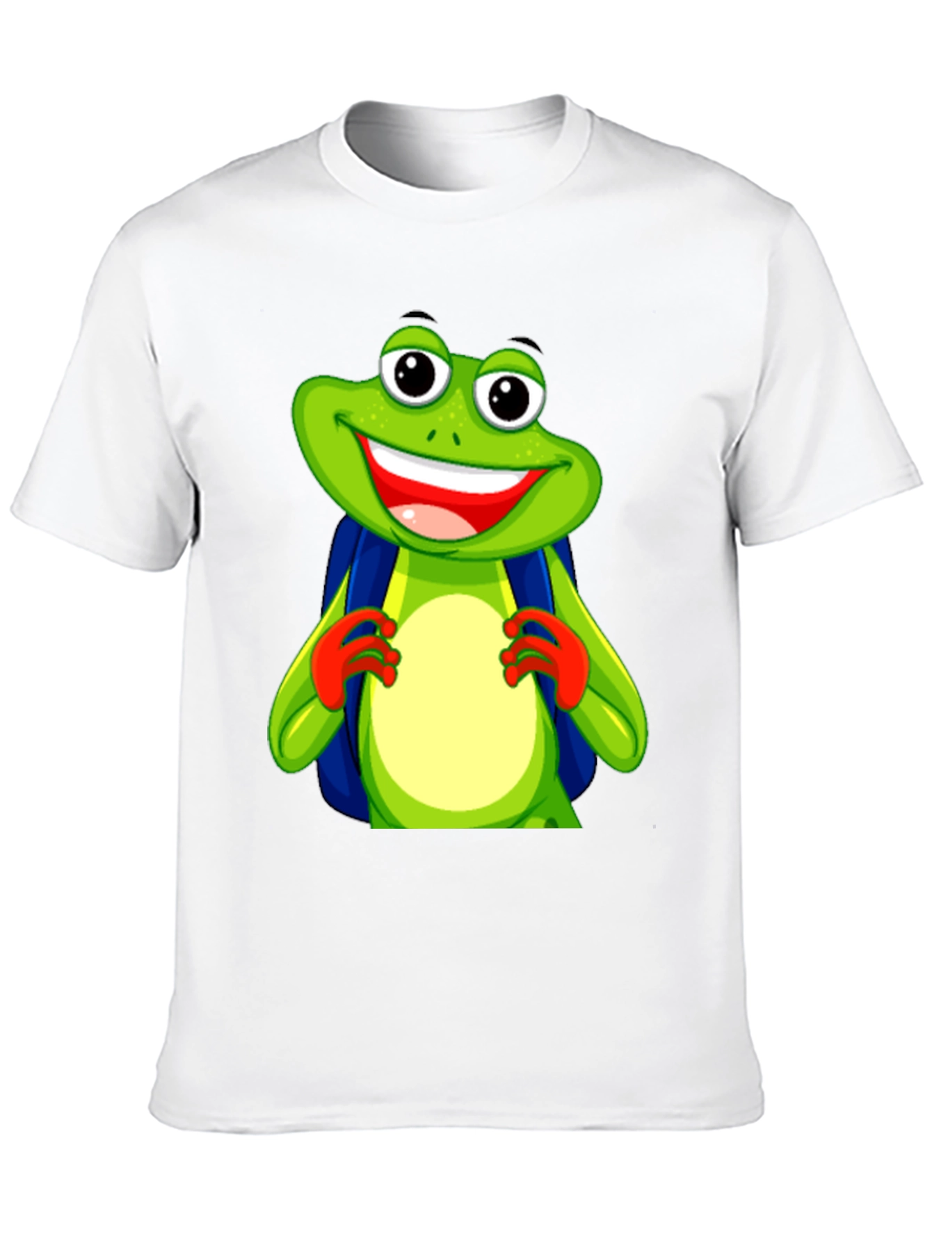 Frog with Backpack Graphic T-Shirt