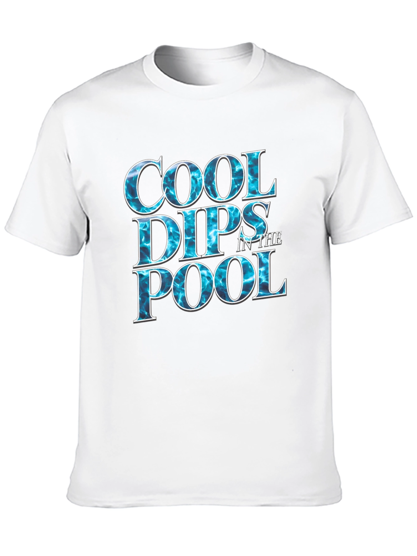 Cool Dips in the Pool Black Graphic T-Shirt