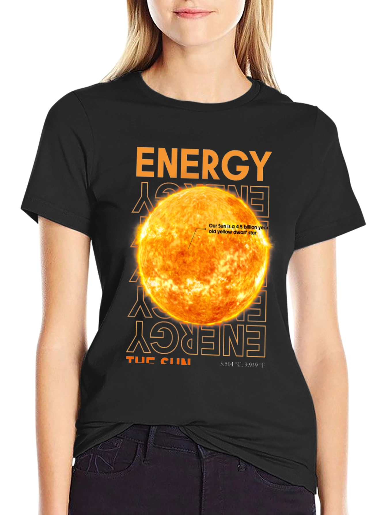 Energy: The Sun Black Graphic Tee