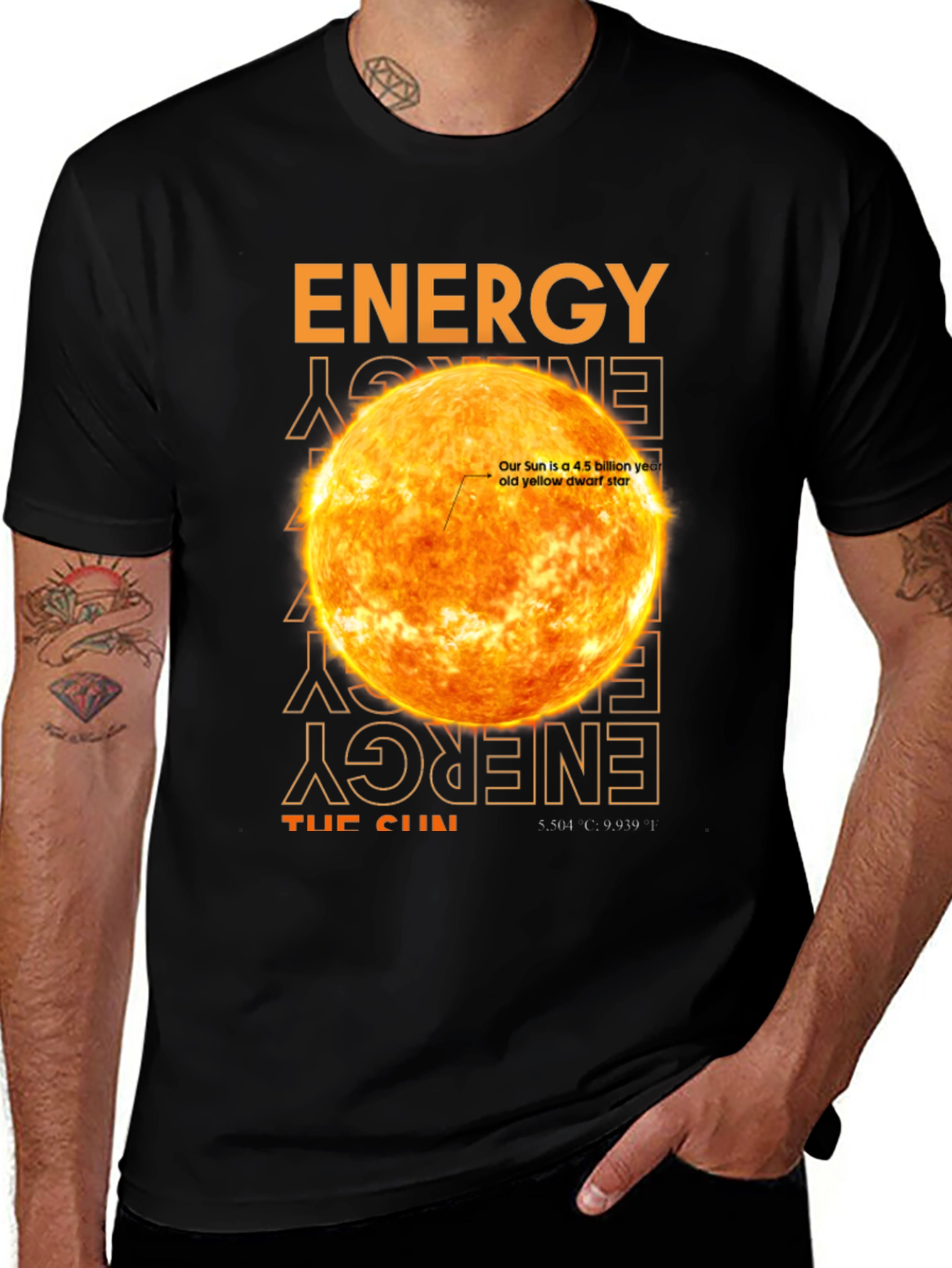 Energy: The Sun Black Graphic Tee