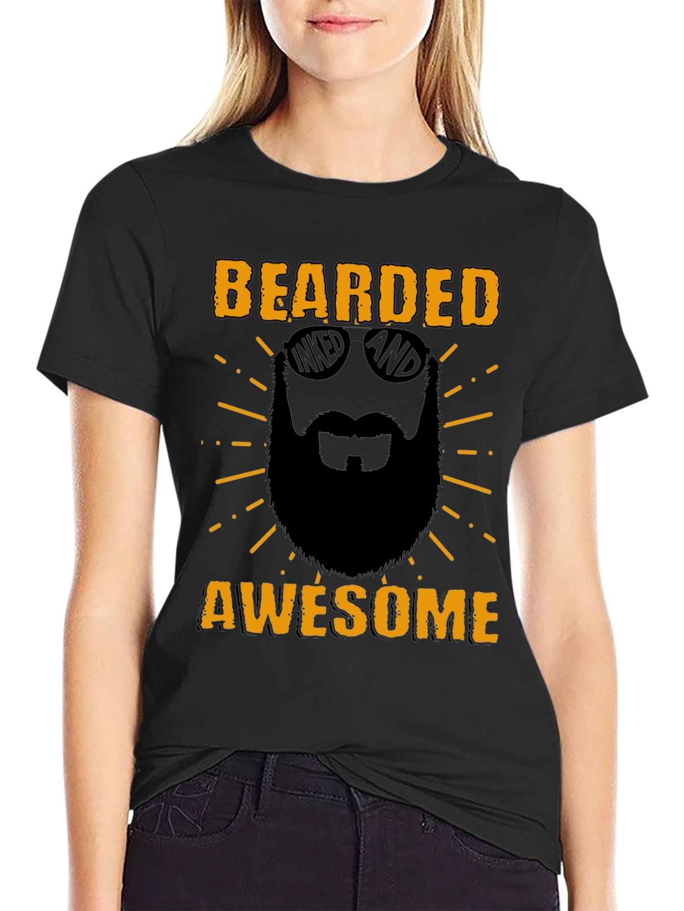 Bearded Awesome T-Shirt - Mens Graphic Tee