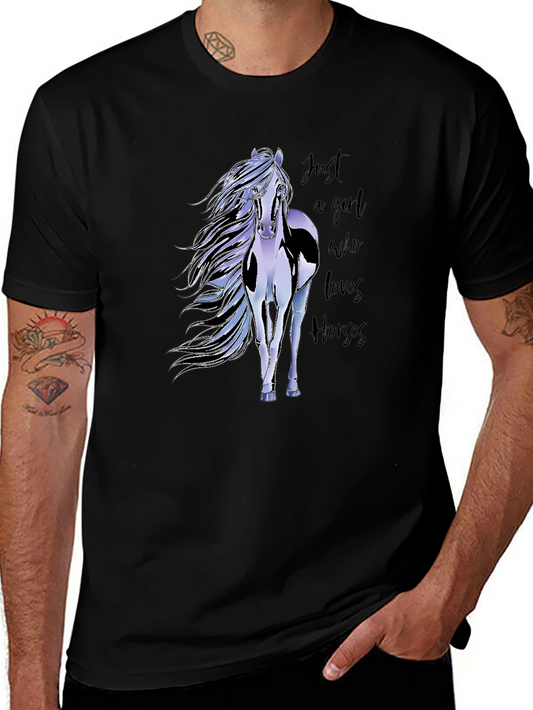 Horse Lover Tee - Just A Girl Who Loves Horses T-Shirt