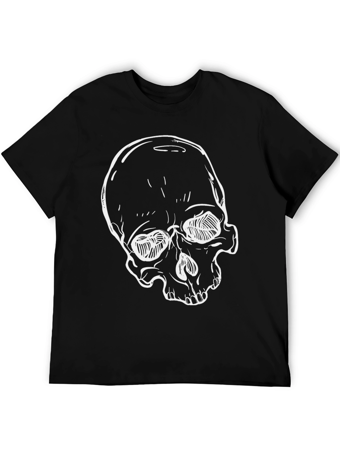Skull Graphic Black T-Shirt - Edgy Streetwear