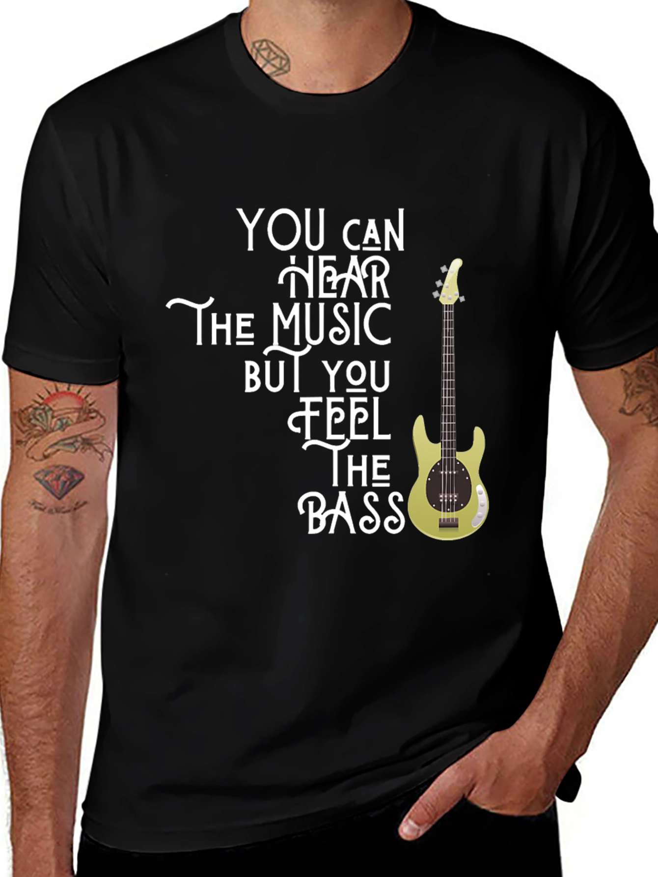 Feel The Bass - Music Graphic T-Shirt