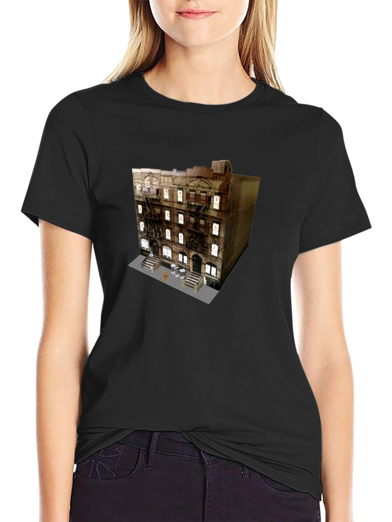 Urban Building Graphic Tee - Cityscape Style