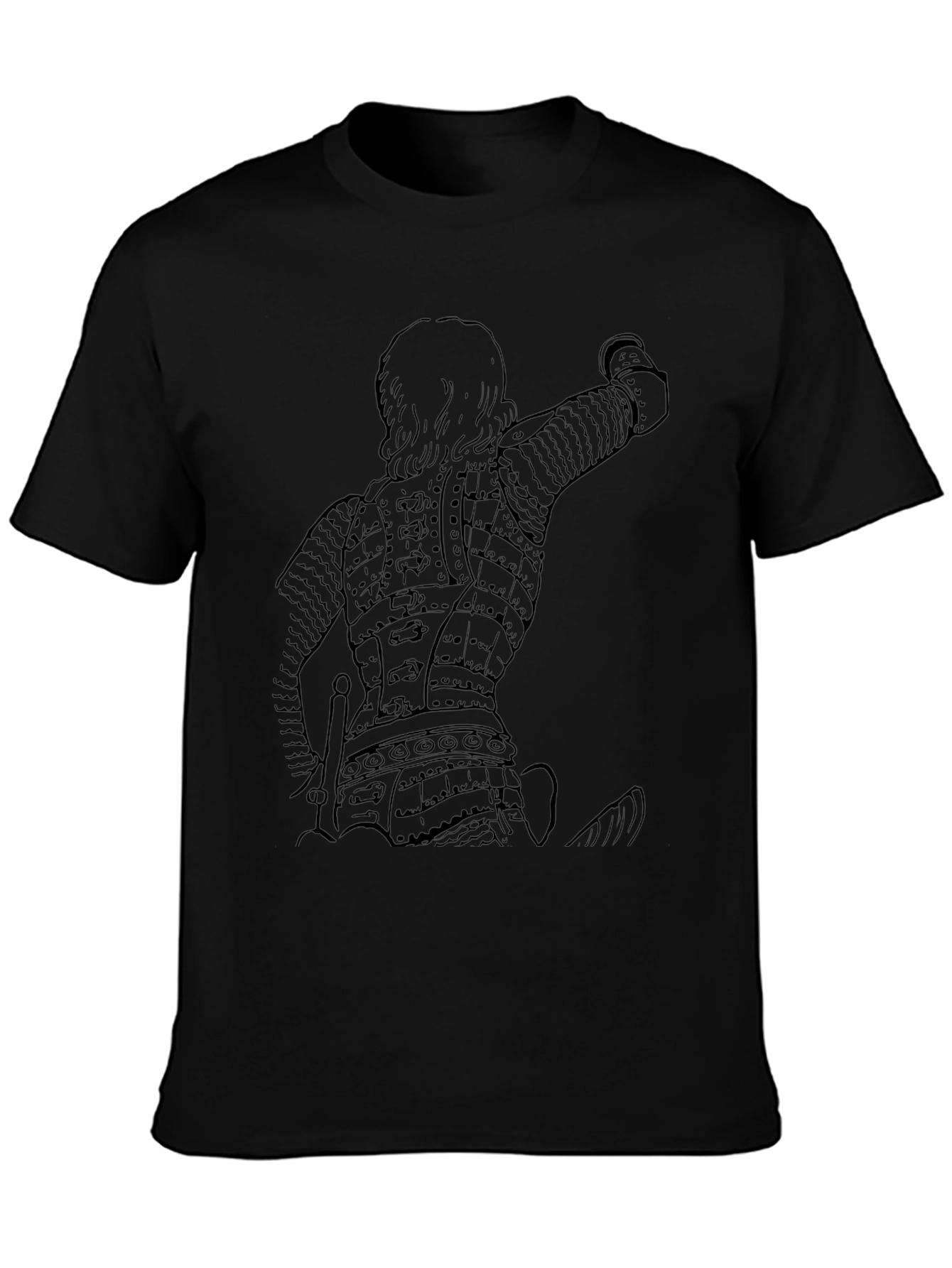 Warrior Armor Graphic T-Shirt - Black