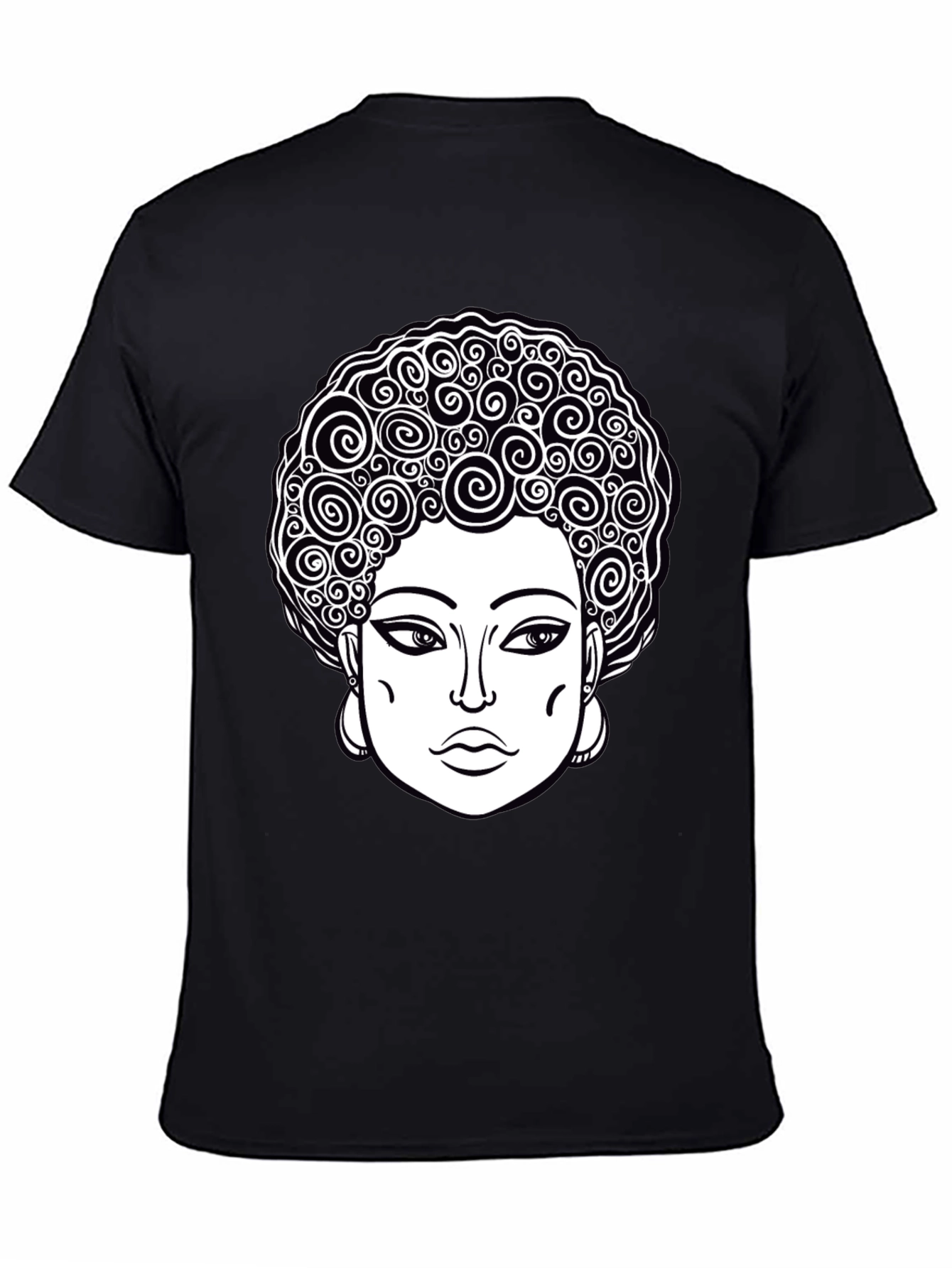 Afro Queen Graphic Tee - Black Unisex T-Shirt