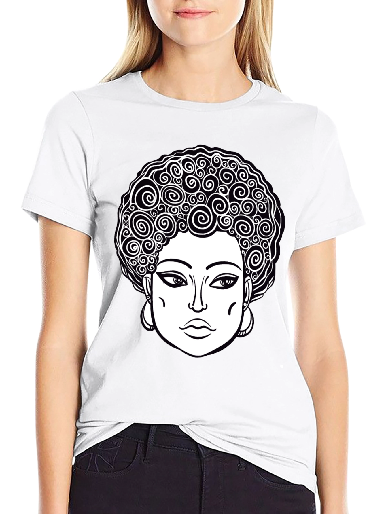Afro Queen Graphic Tee - Black Unisex T-Shirt