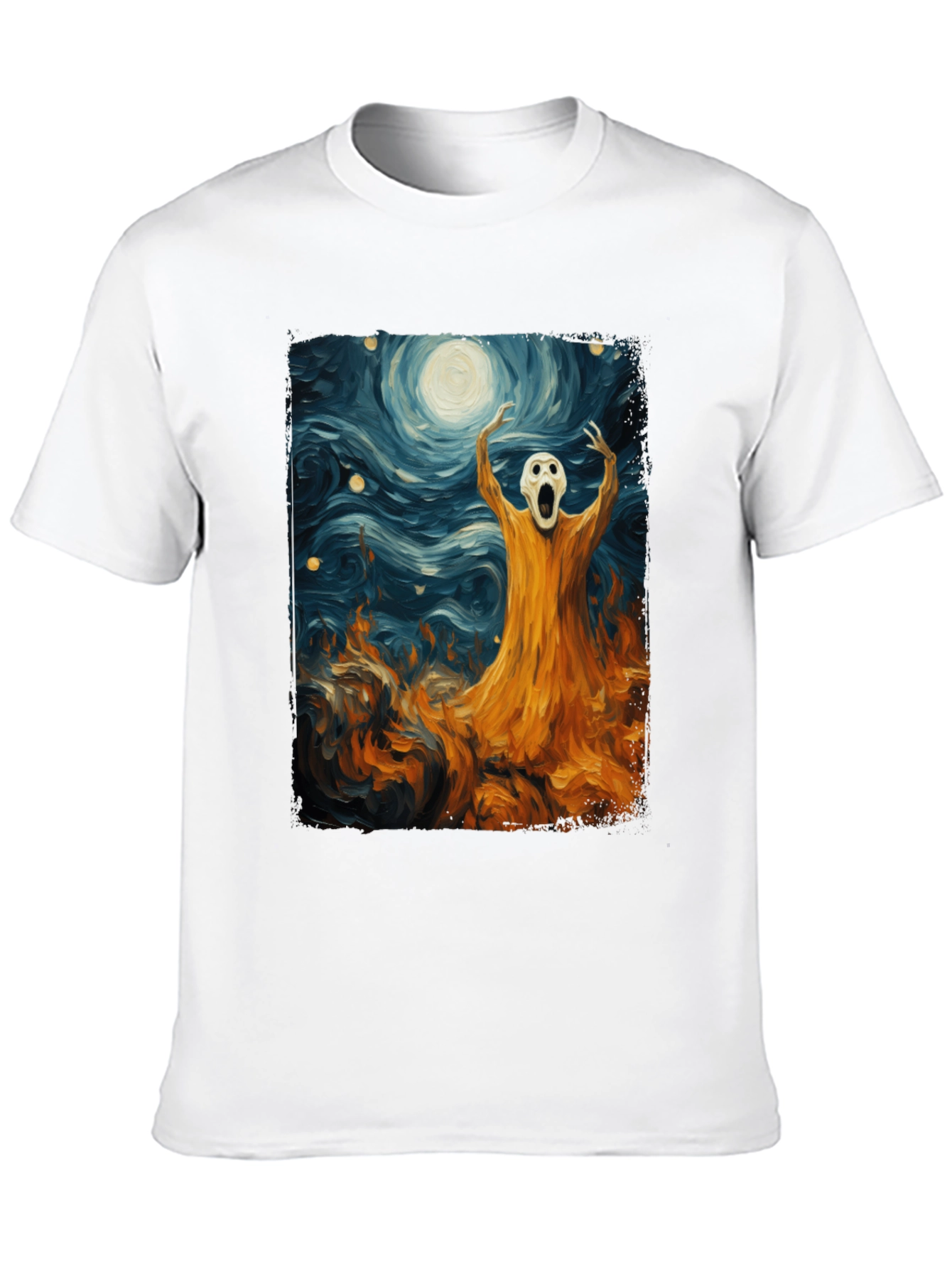 Starry Scream Graphic Tee - Artistic Comfort