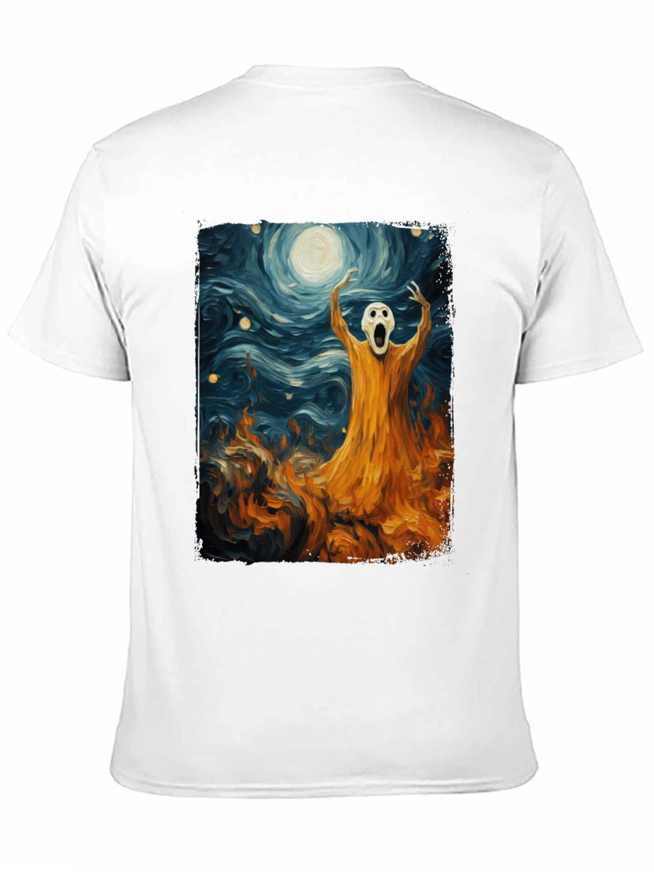 Starry Scream Graphic Tee - Artistic Comfort